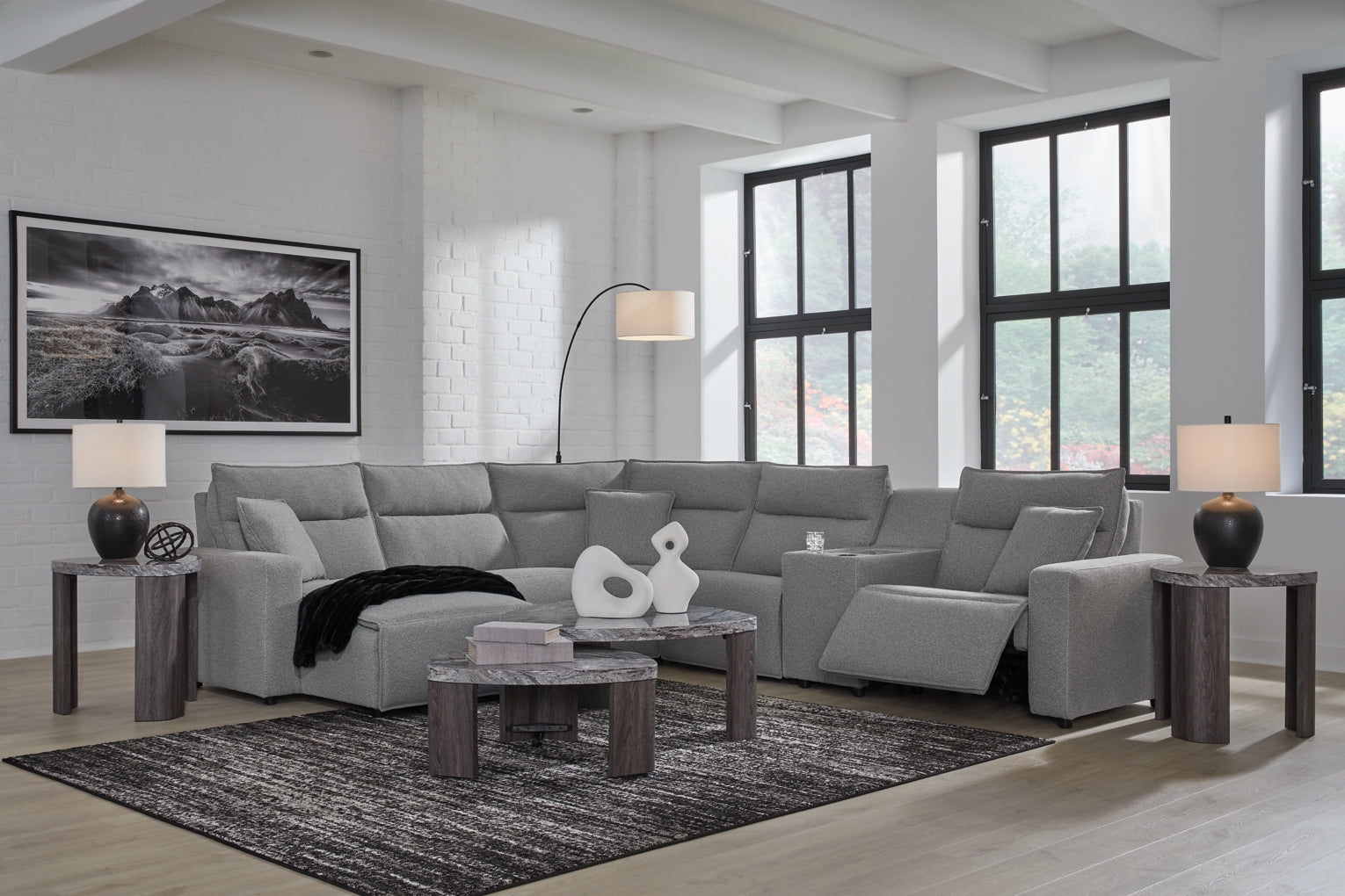 Modmax Sofa, Loveseat and Recliner Sectional Set
