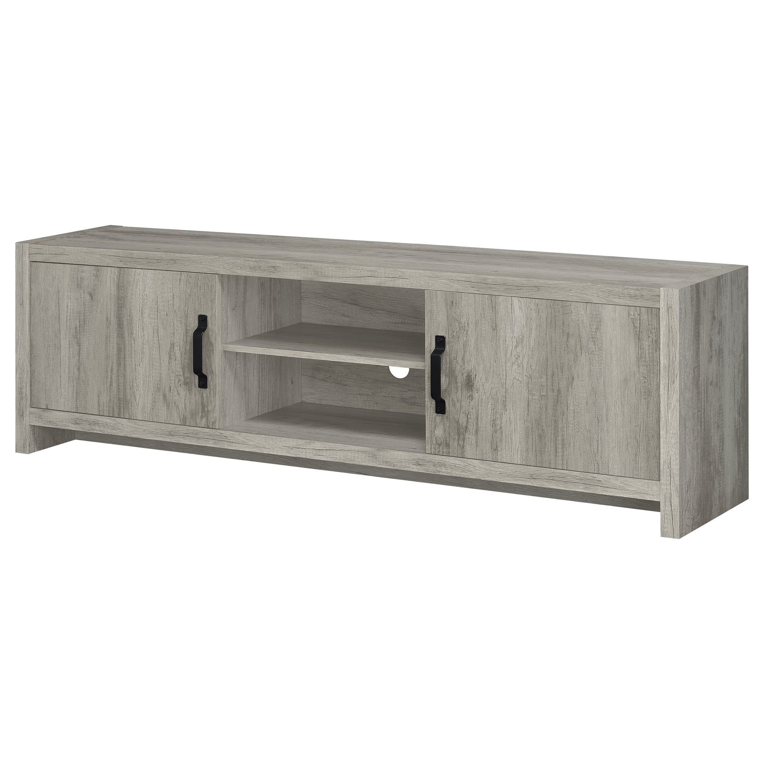 Burke 2-door TV Console Grey Driftwood