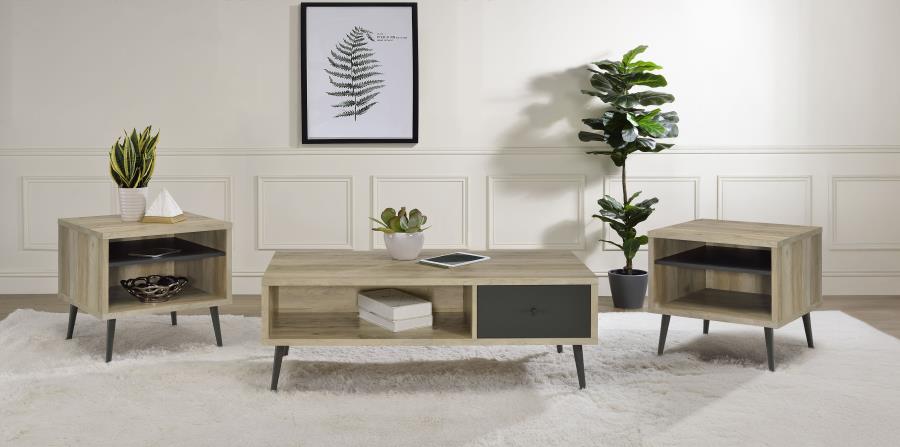Welsh Coffee and End Table Set Distressed Pine