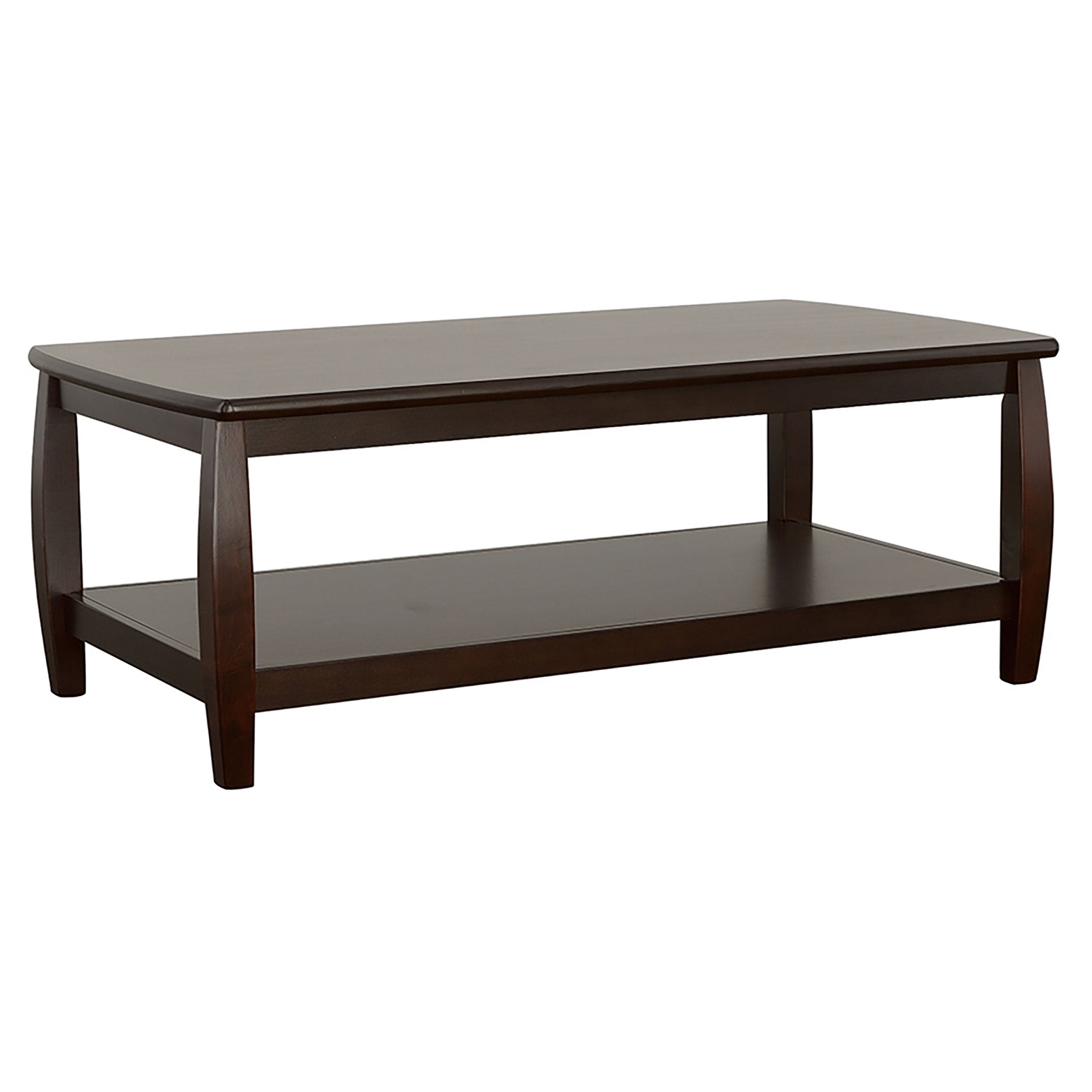 Dixon Rectangular Coffee Table with Lower Shelf Espresso