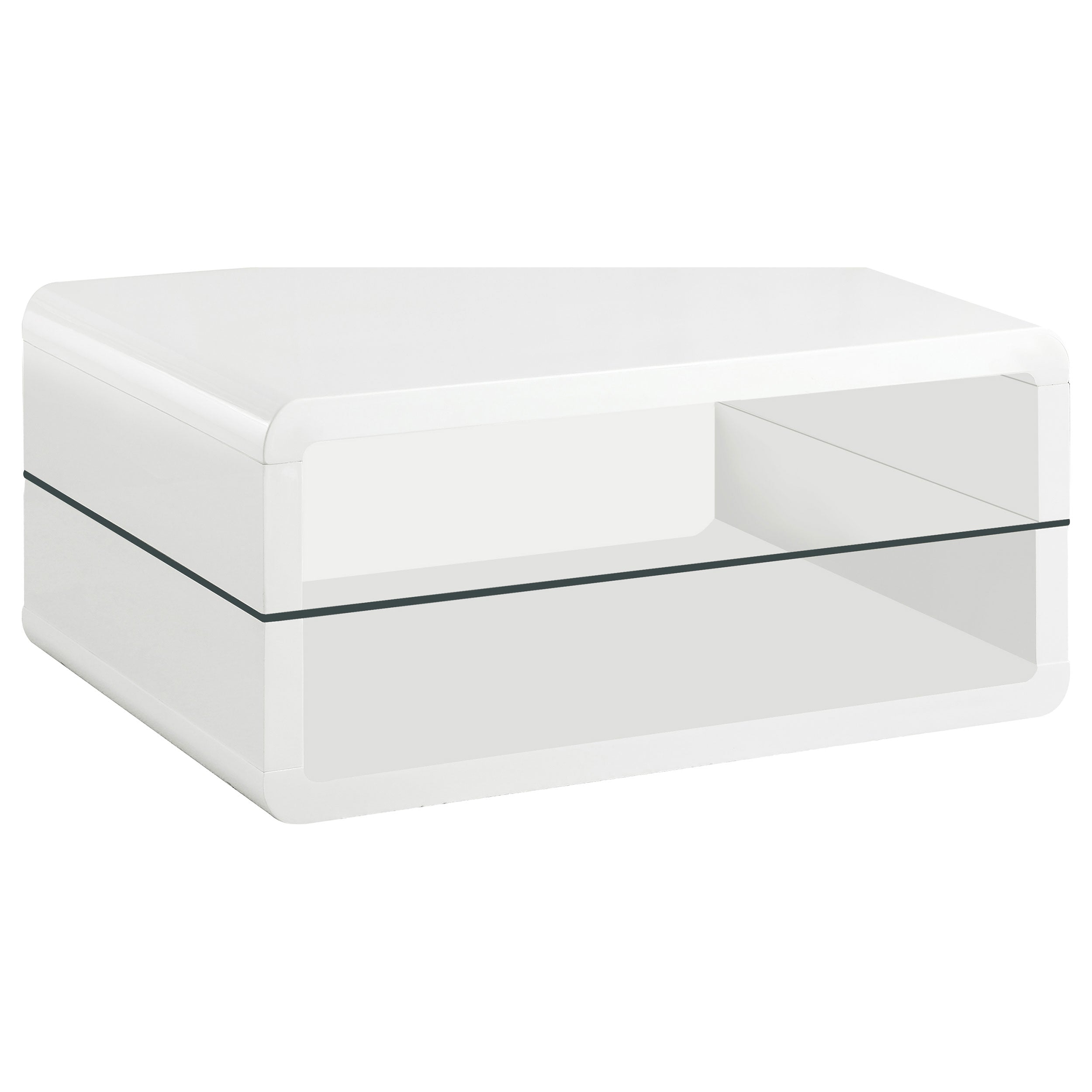 Elana  Coffee and End Table Set White High Gloss