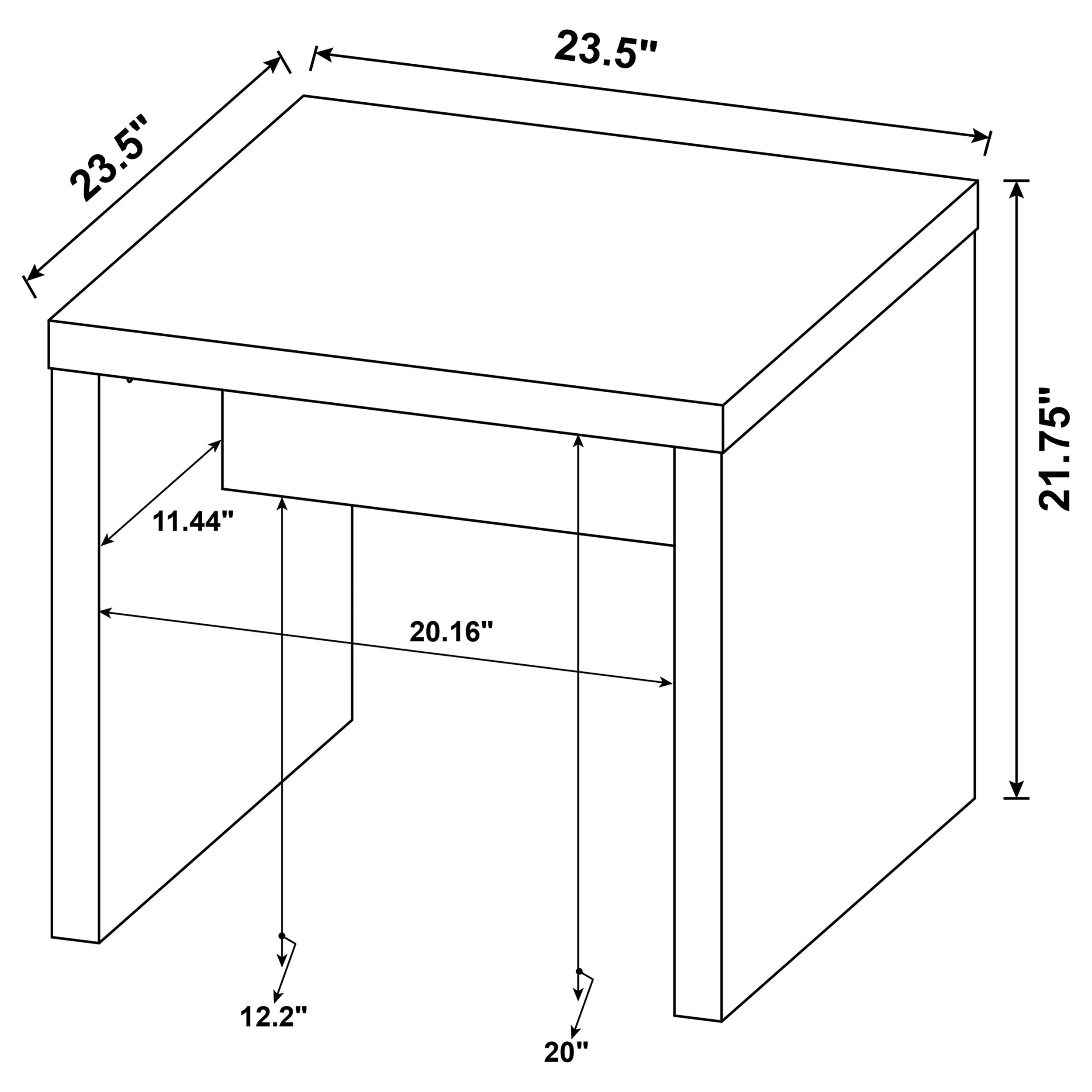 Lynette Square Engineered Wood End Table Mango