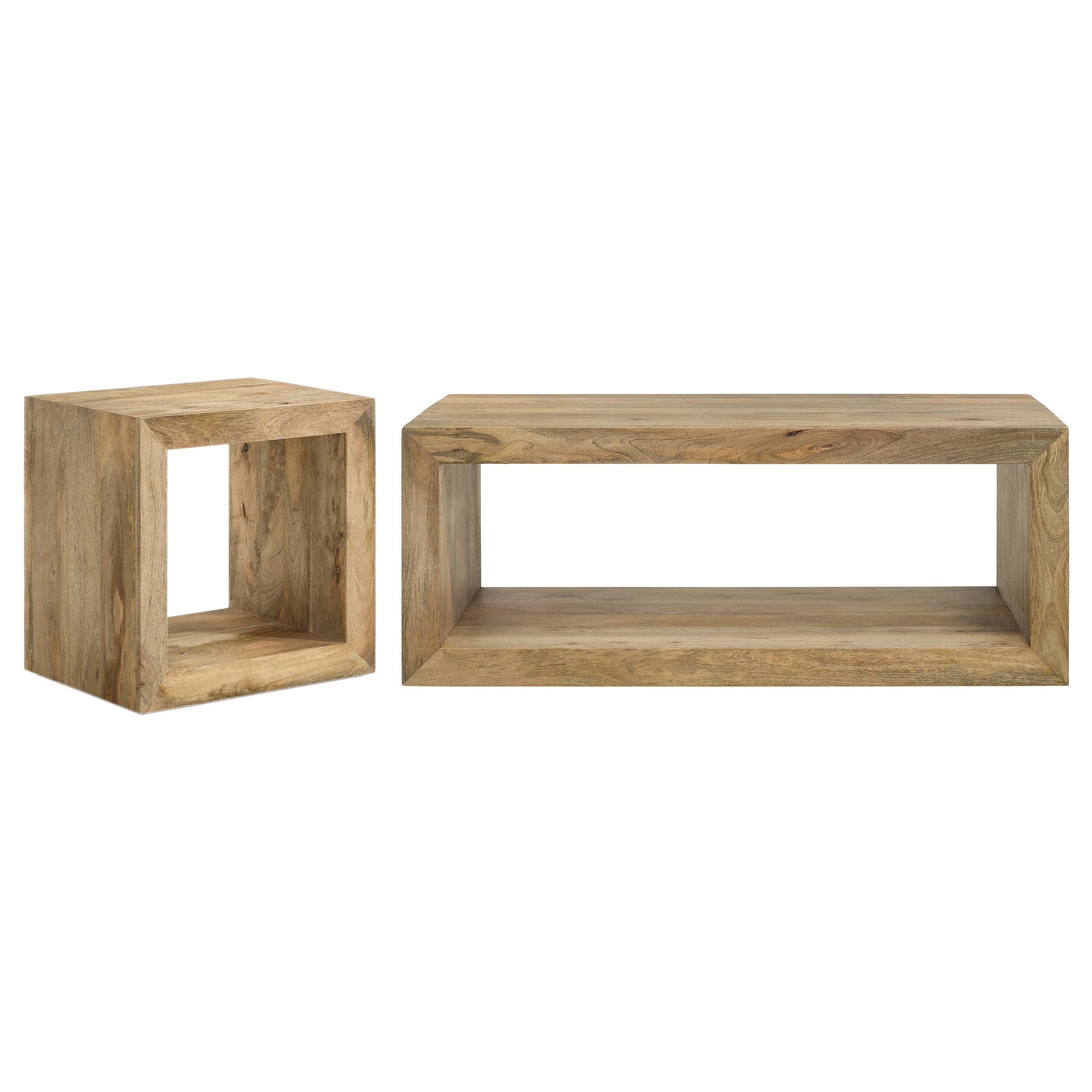 Benton Solid Mango Coffee and End Table Set Natural
