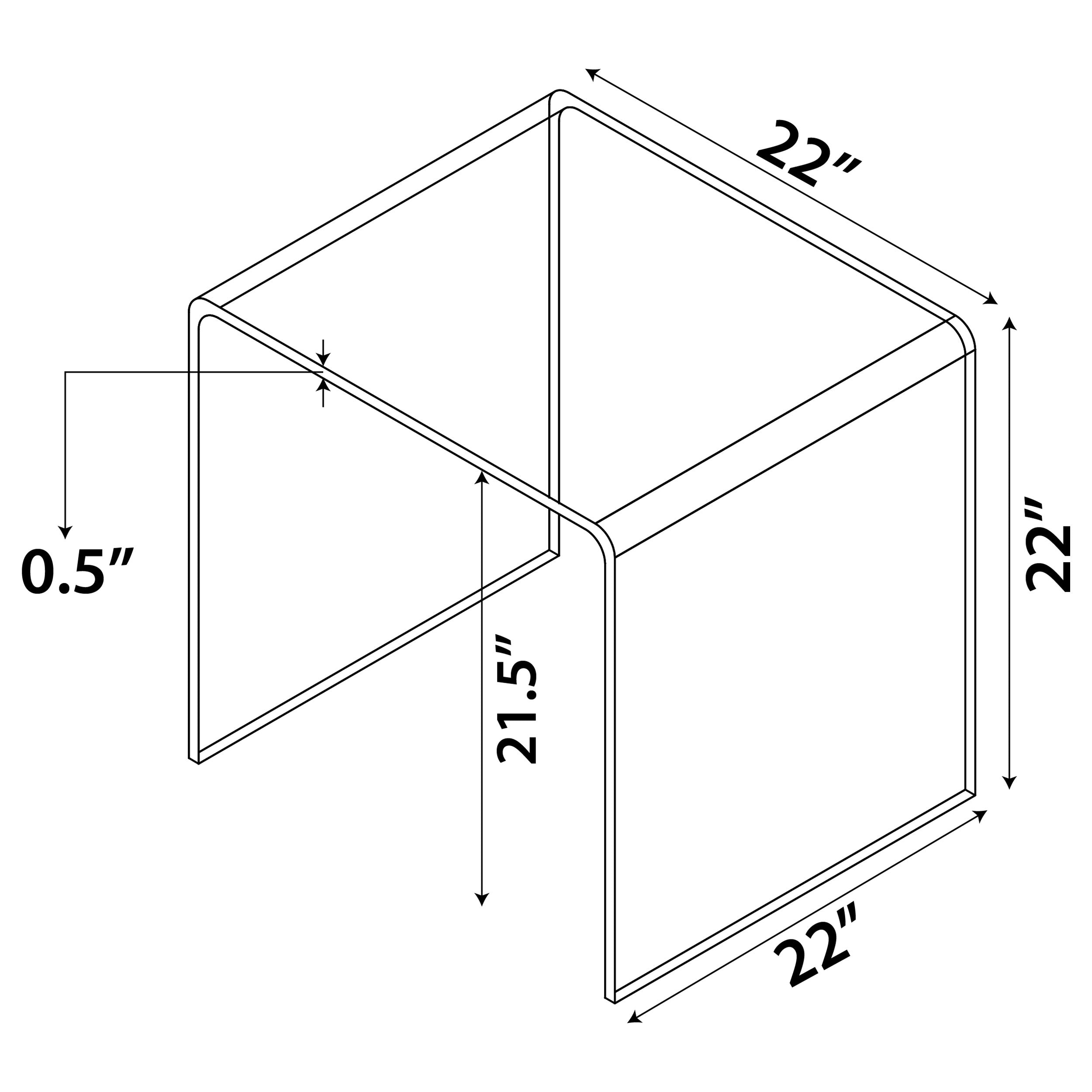 Ripley Square End Table Clear