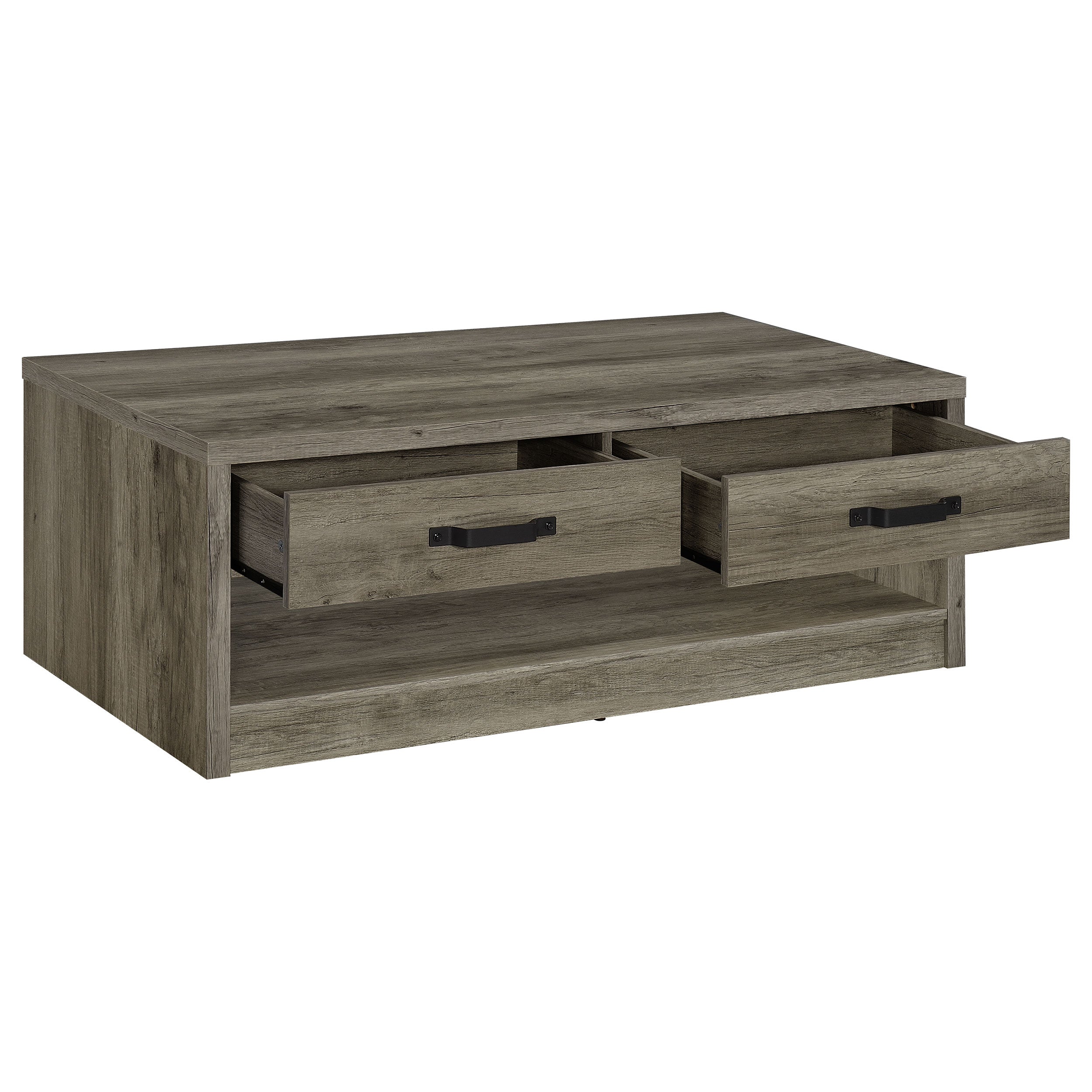 Felix 2-drawer Rectangular Engineered Wood Coffee Table Grey Driftwood