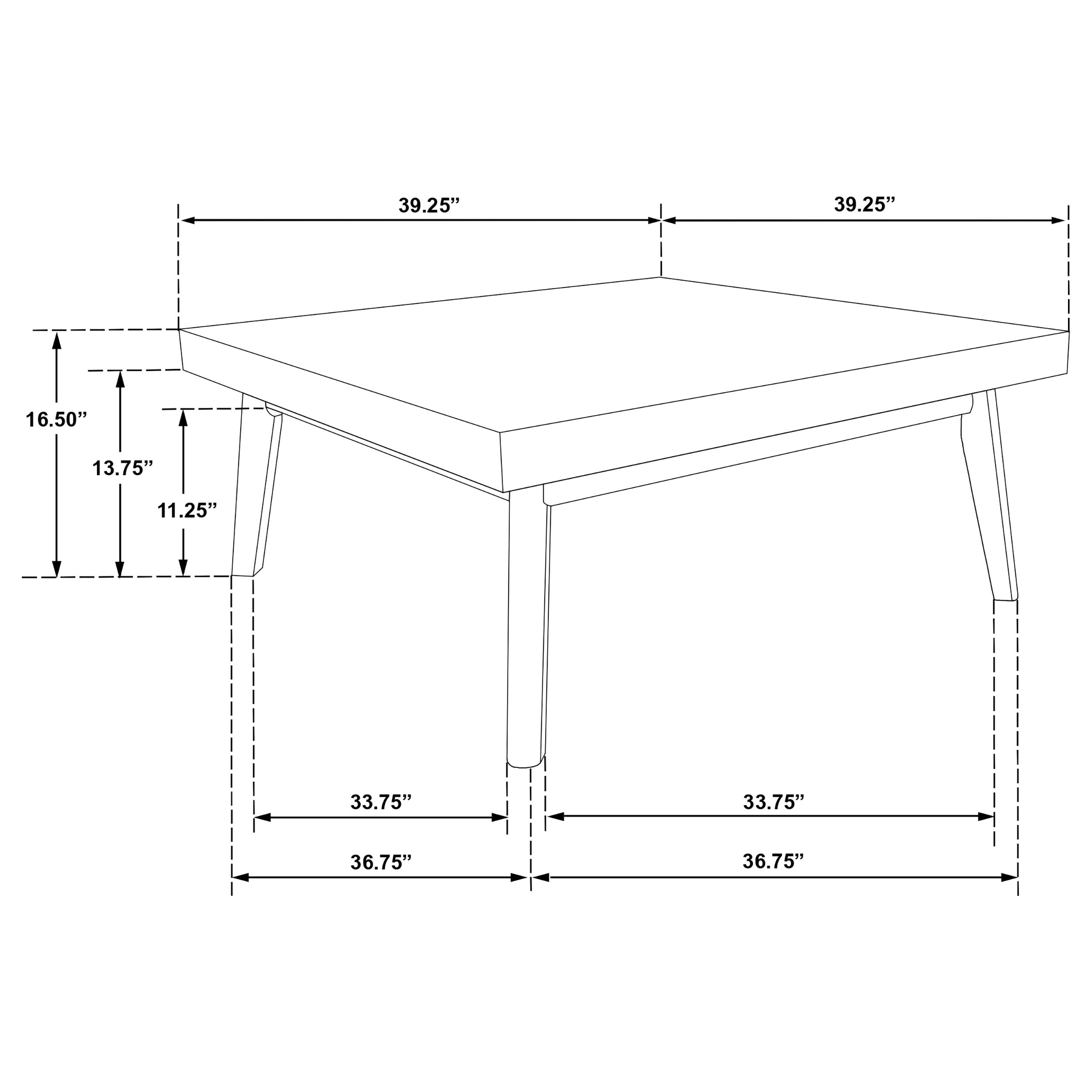 Westerly Square Wood Coffee Table with Diamond Parquet Walnut