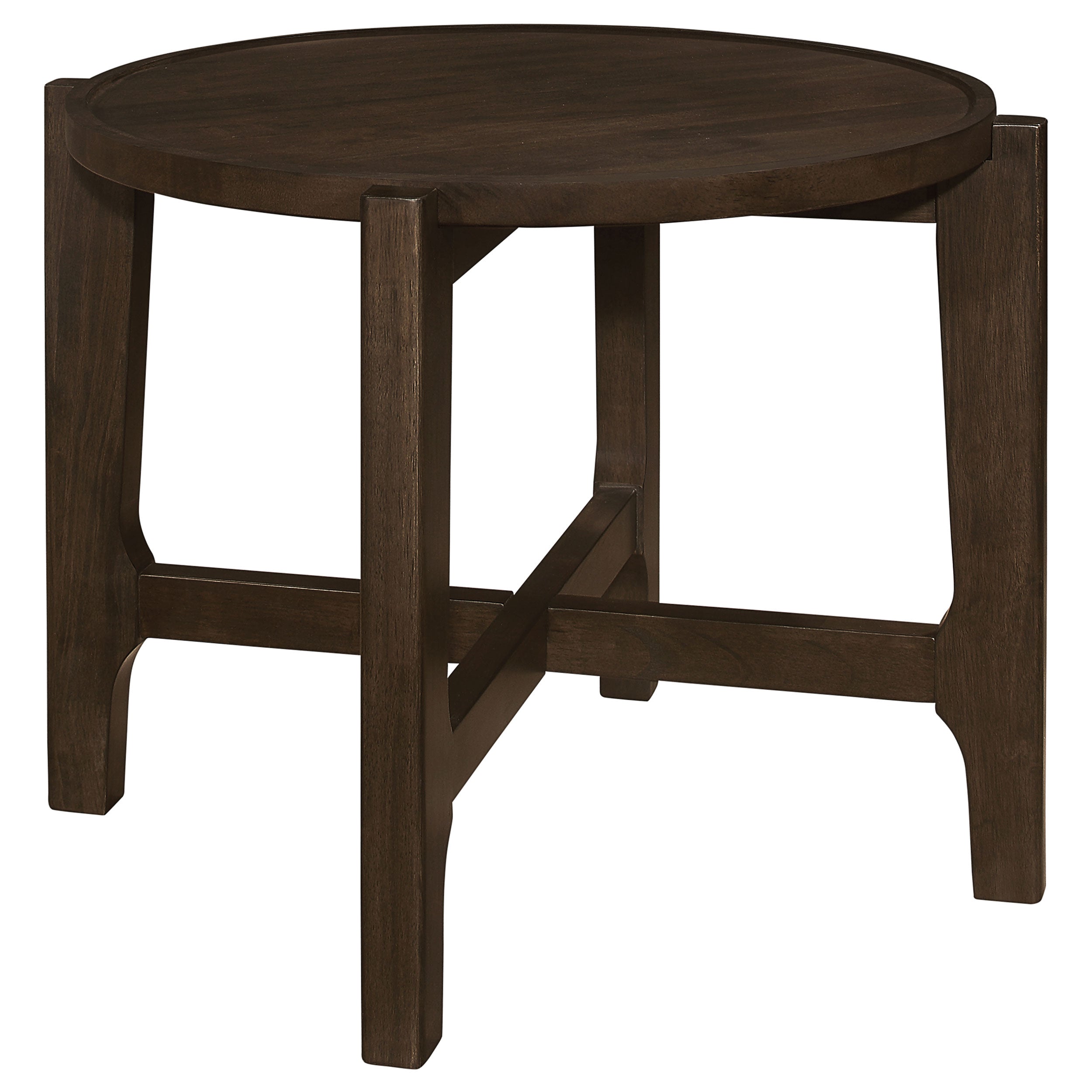 Cota  Solid Wood Coffee and End Table Set Dark Brown