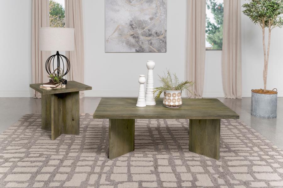 Andando Coffee and End Table Set Mango Brown