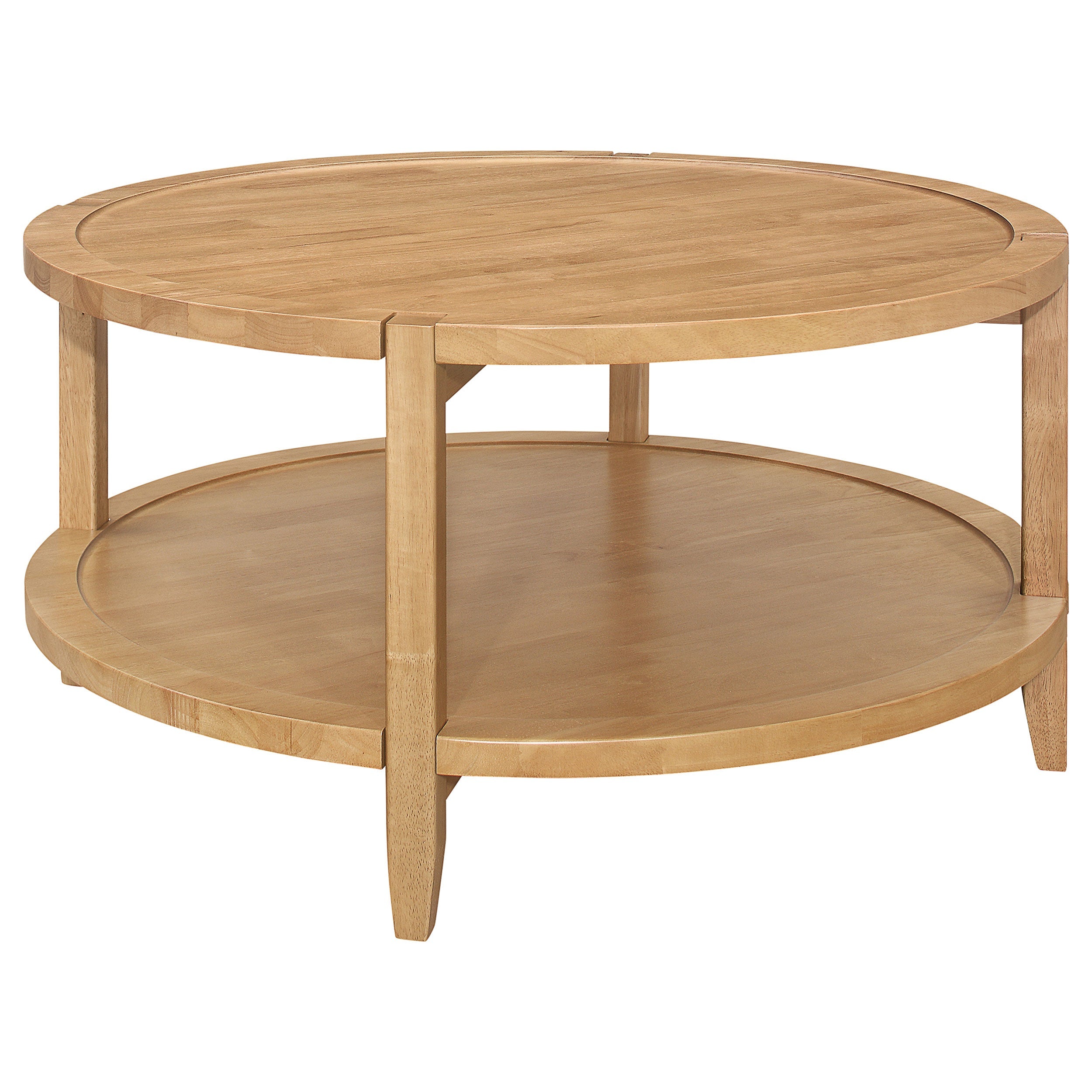 Camillo  Round Coffee and End Table Set Maple