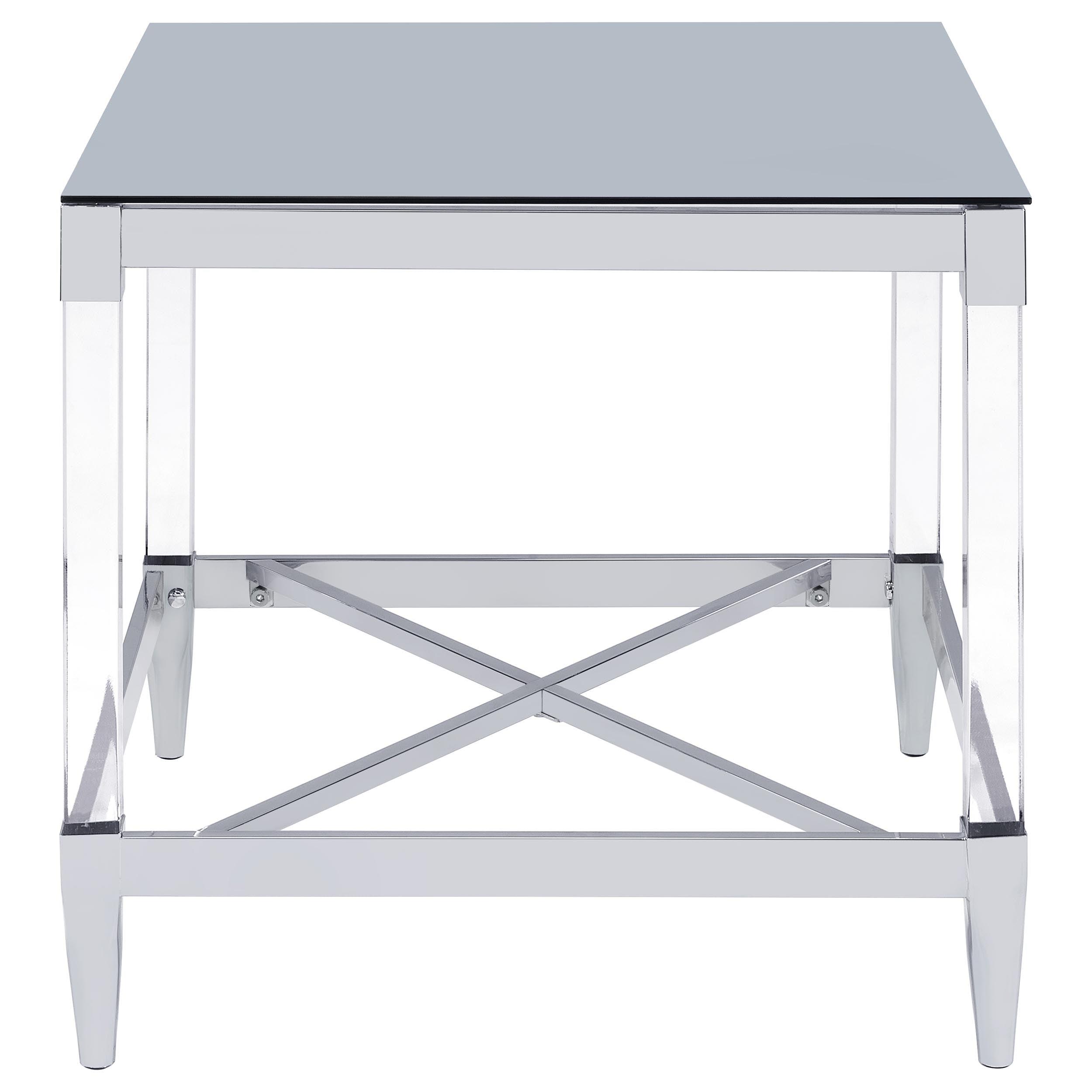 Lindley Square Coffee and End Table Set Chrome