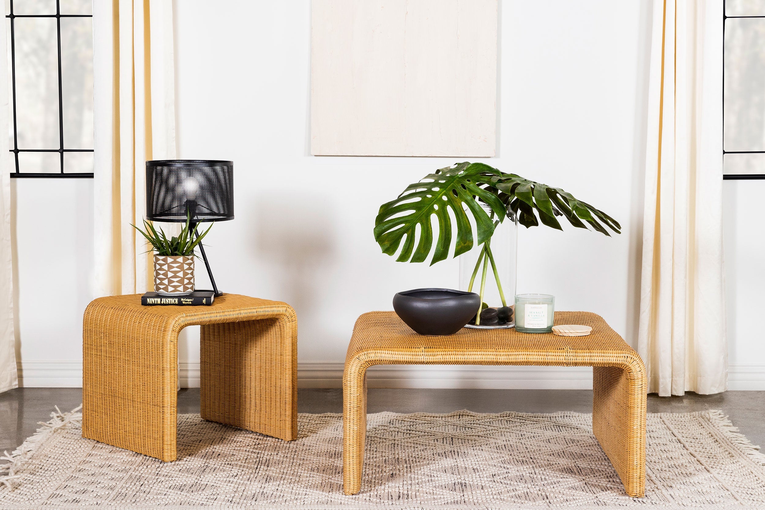 Cahya Woven Rattan Square Coffee Table