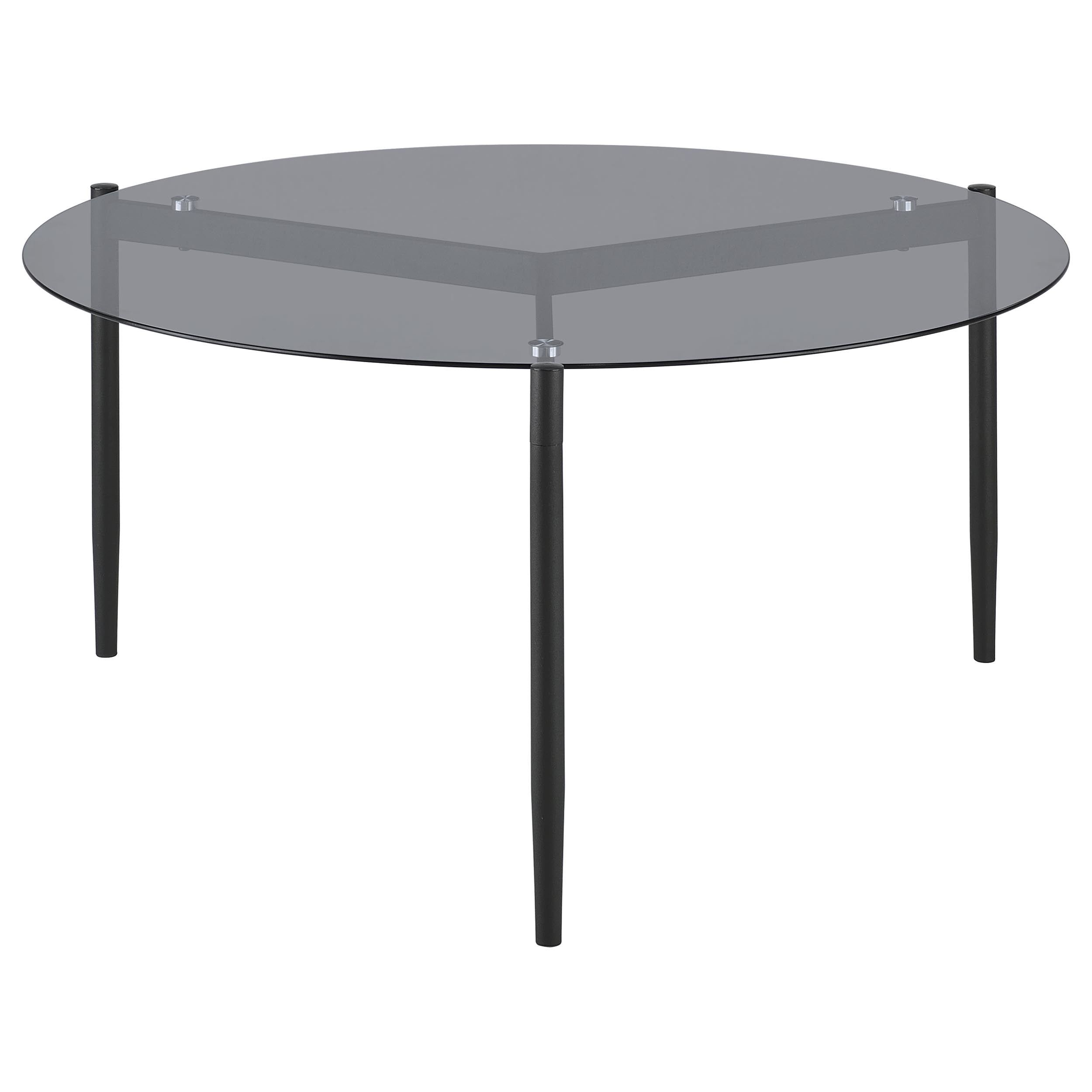 Rosalie Round Coffee and End Table Set Grey