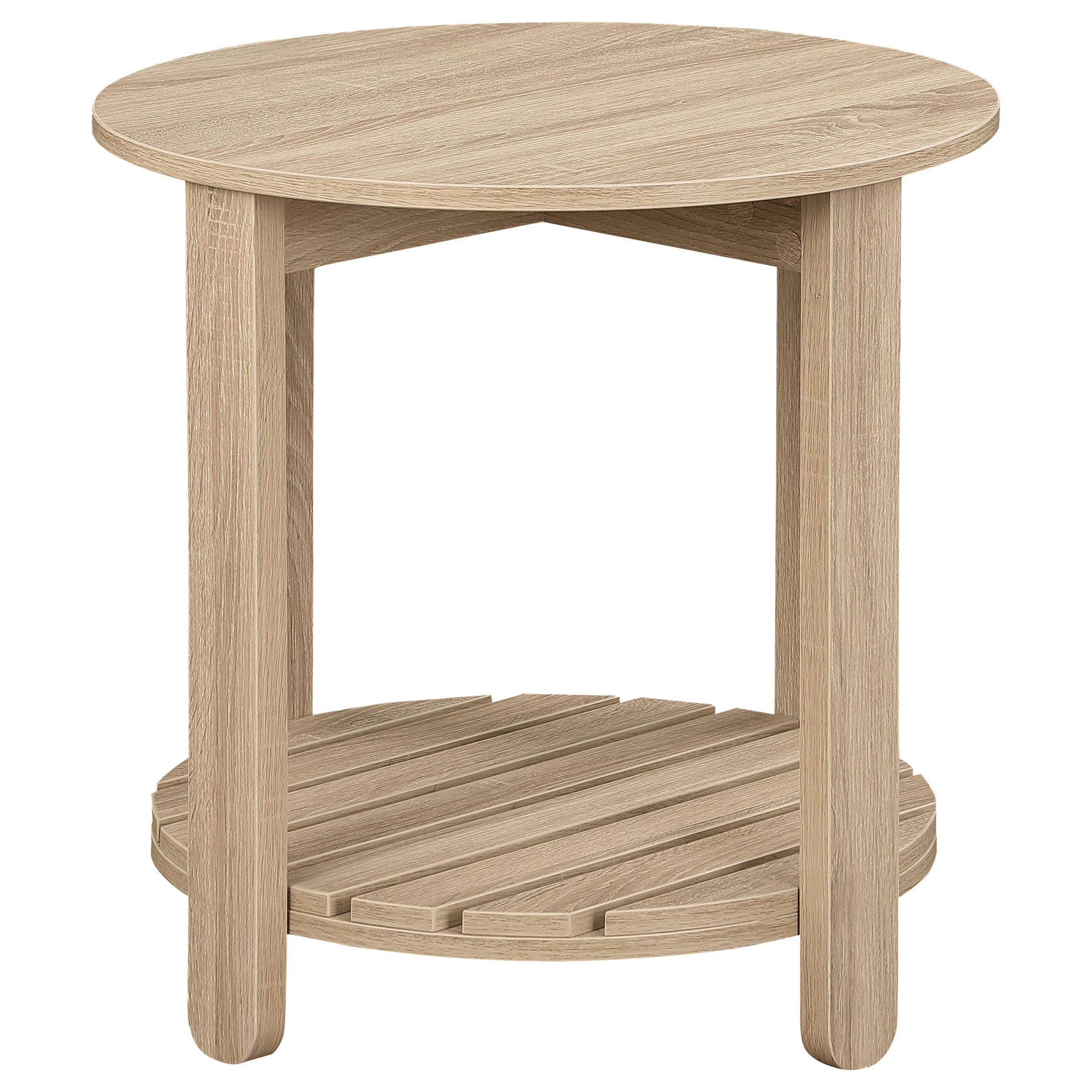 Fowler Round Coffee and End Table Set Natural