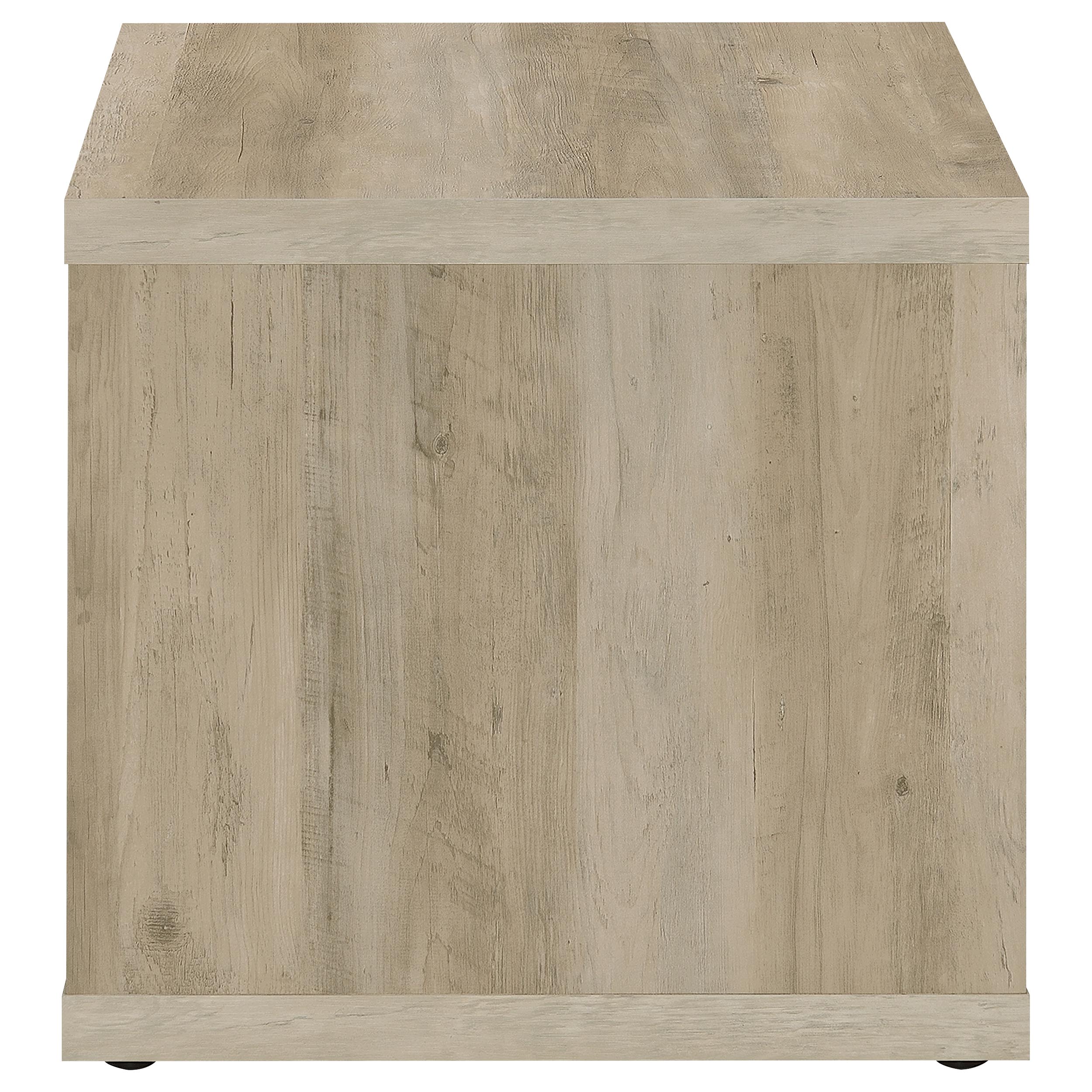 Frisco Square Engineered Wood Side End Table Distressed Pine