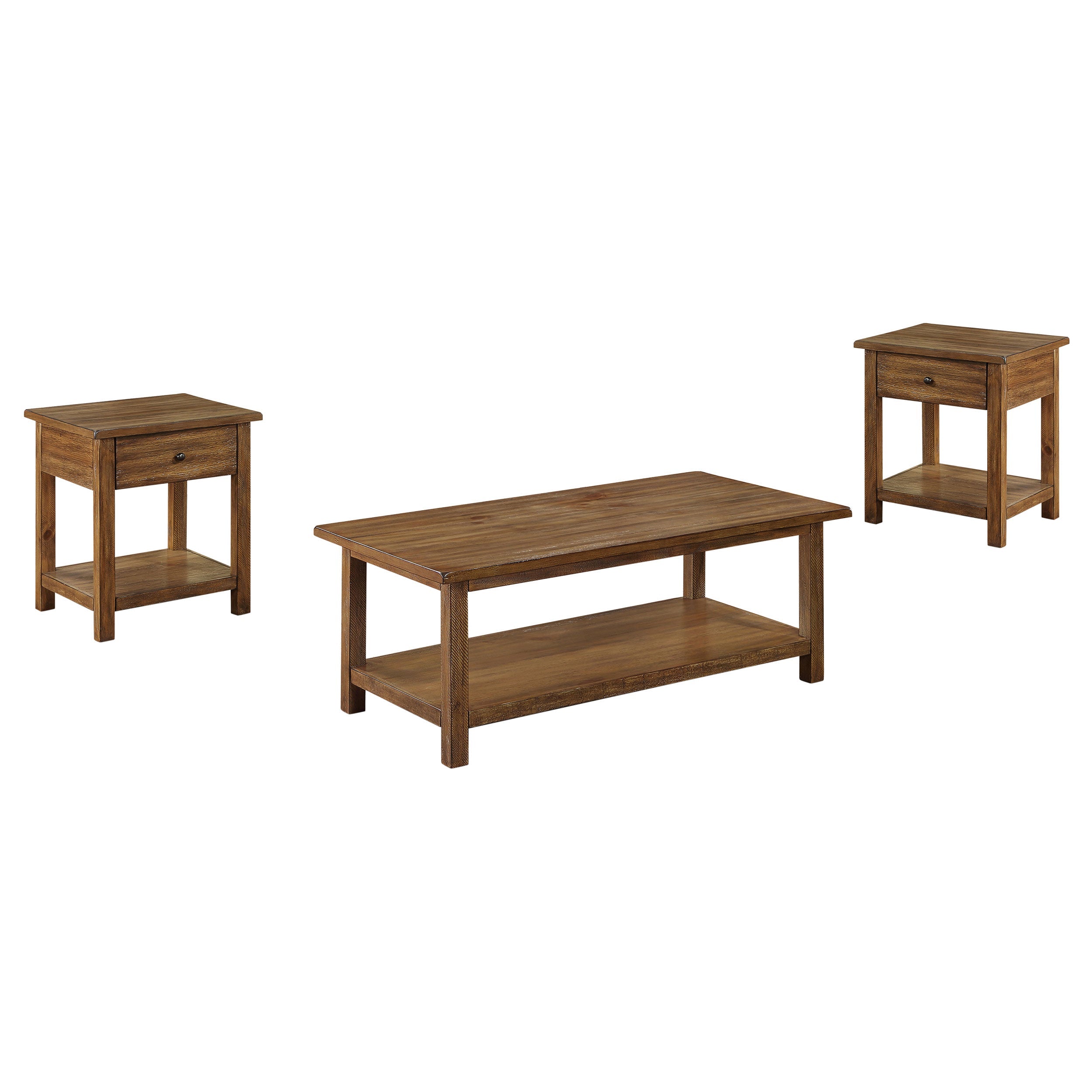 Payne  Coffee and 1-drawer End Table Set Brown