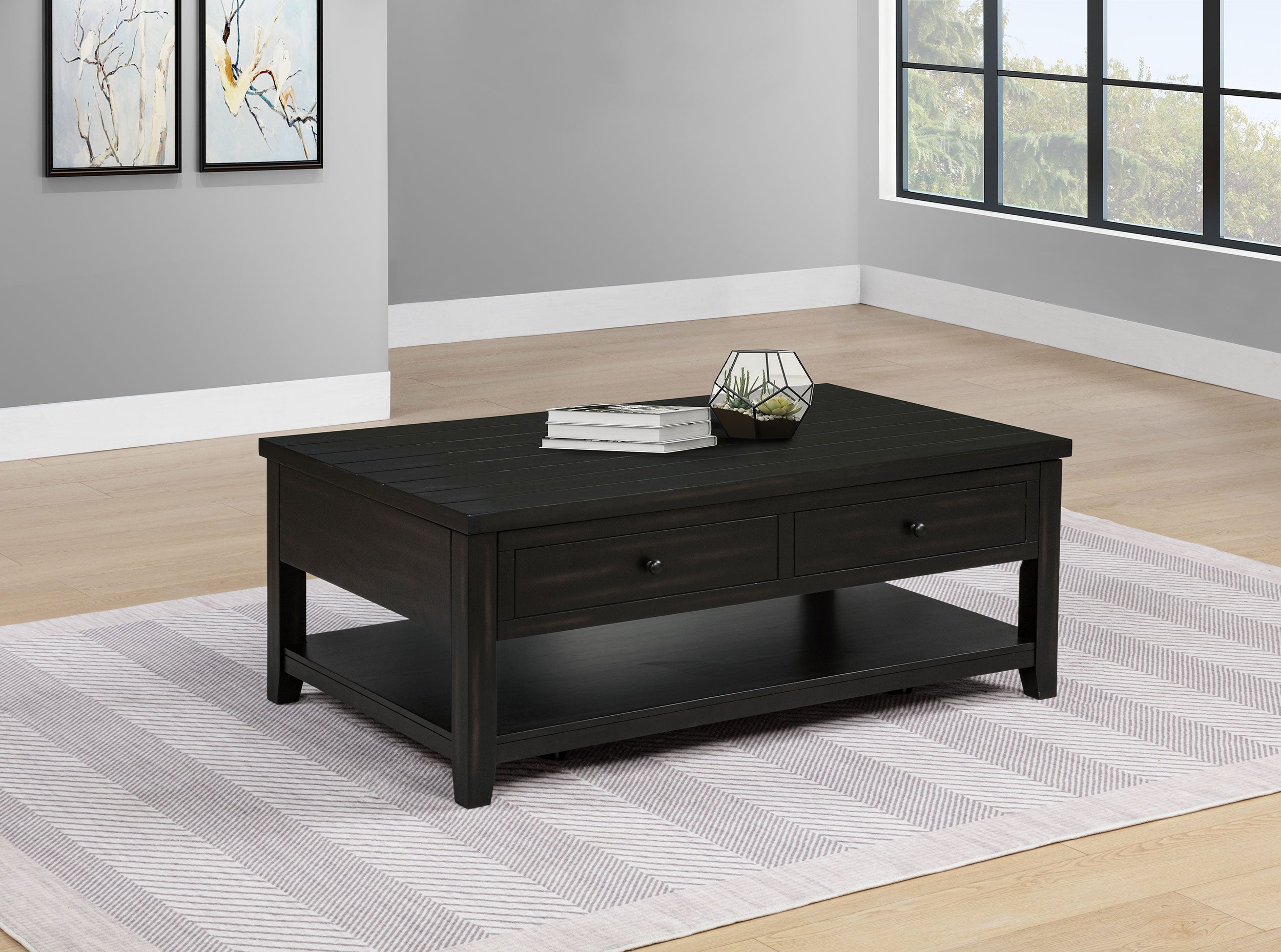 Payne 48-inch Mobile Lift Top Coffee Table Distressed