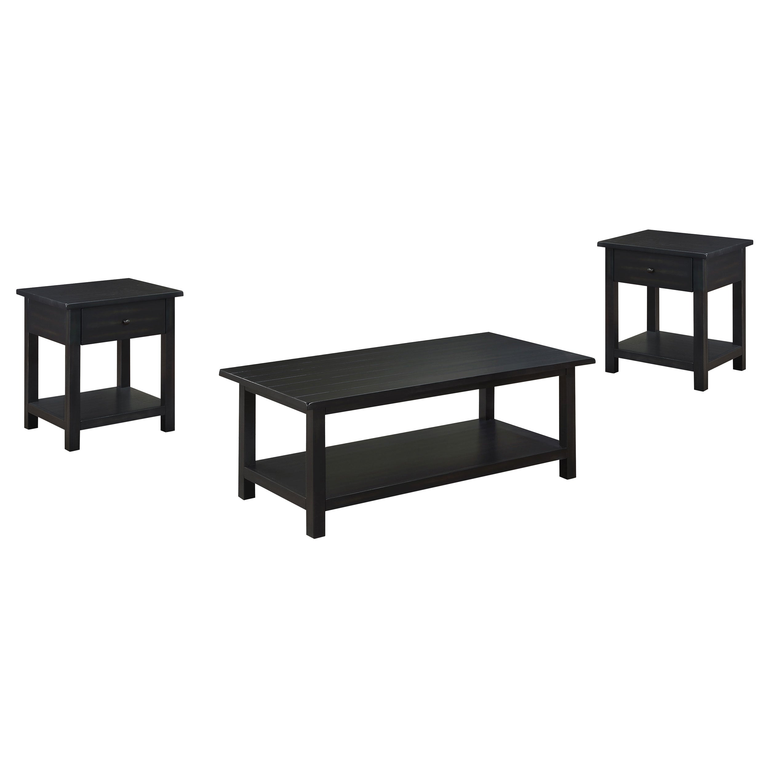 Payne  Coffee and 1-drawer End Table Set Brown