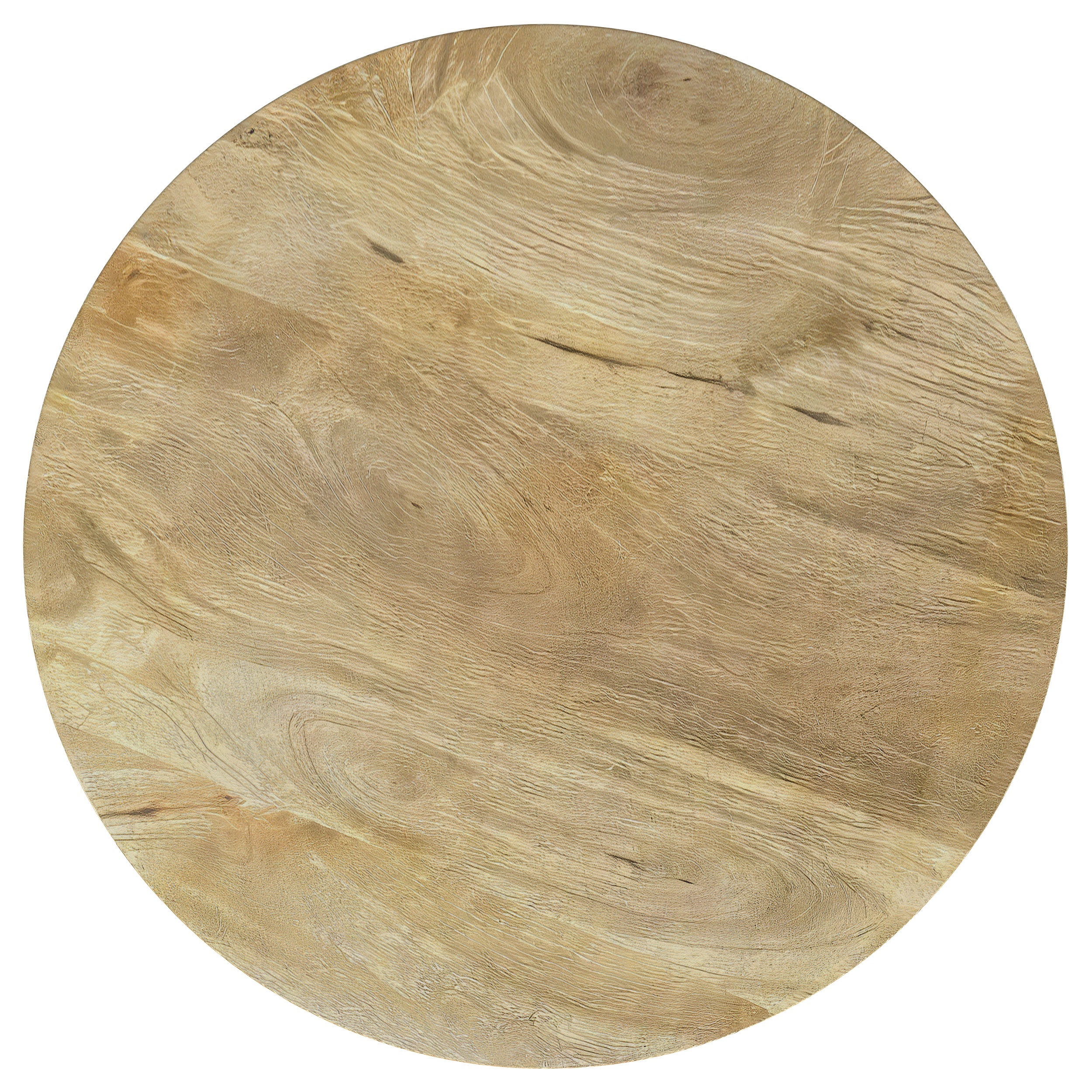 Touhy Round Coffee and End Table Set Natural Mango
