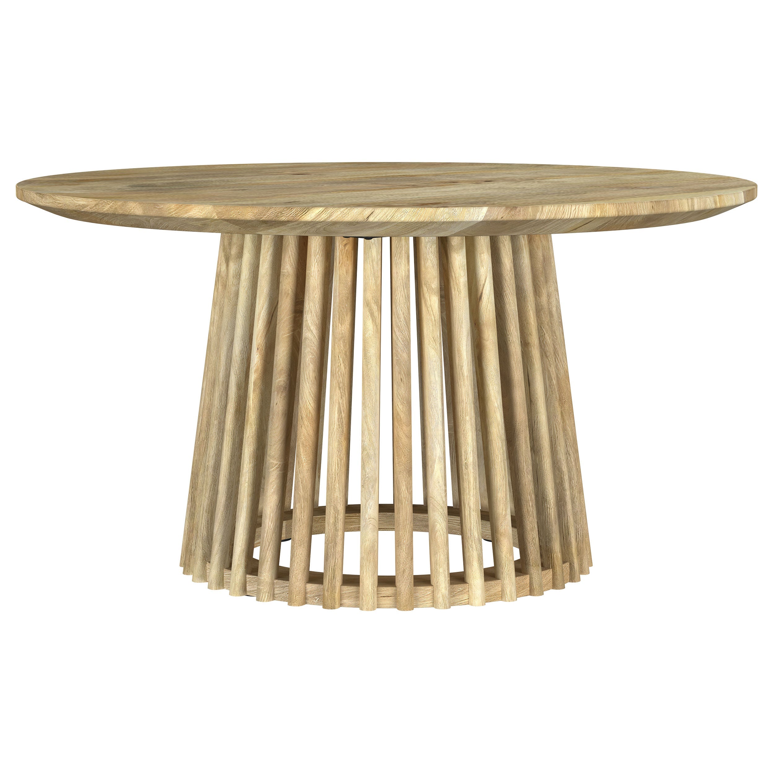 Touhy Round Coffee and End Table Set Natural Mango