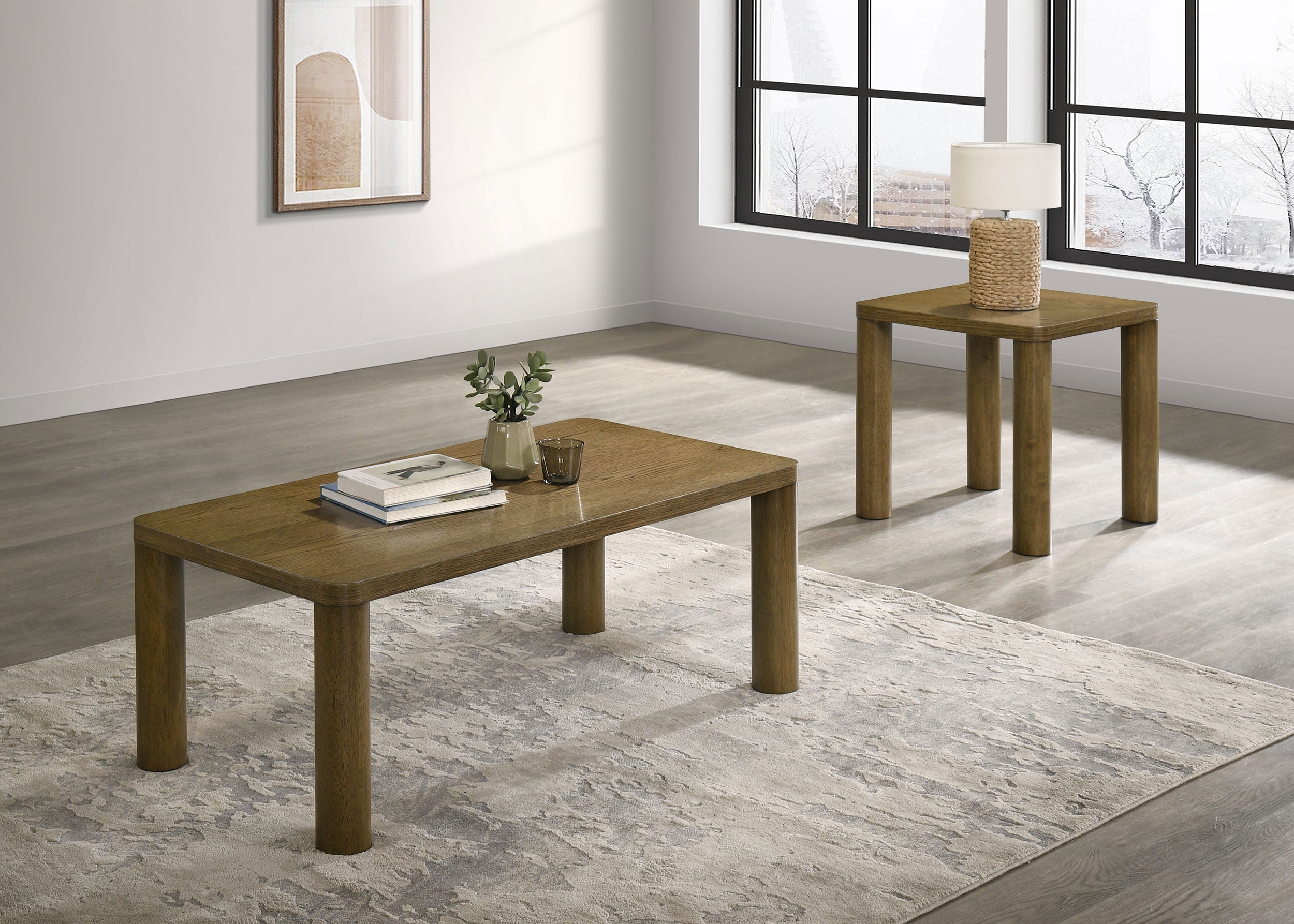 Castlewood Engineered Wood Accent Side End Table