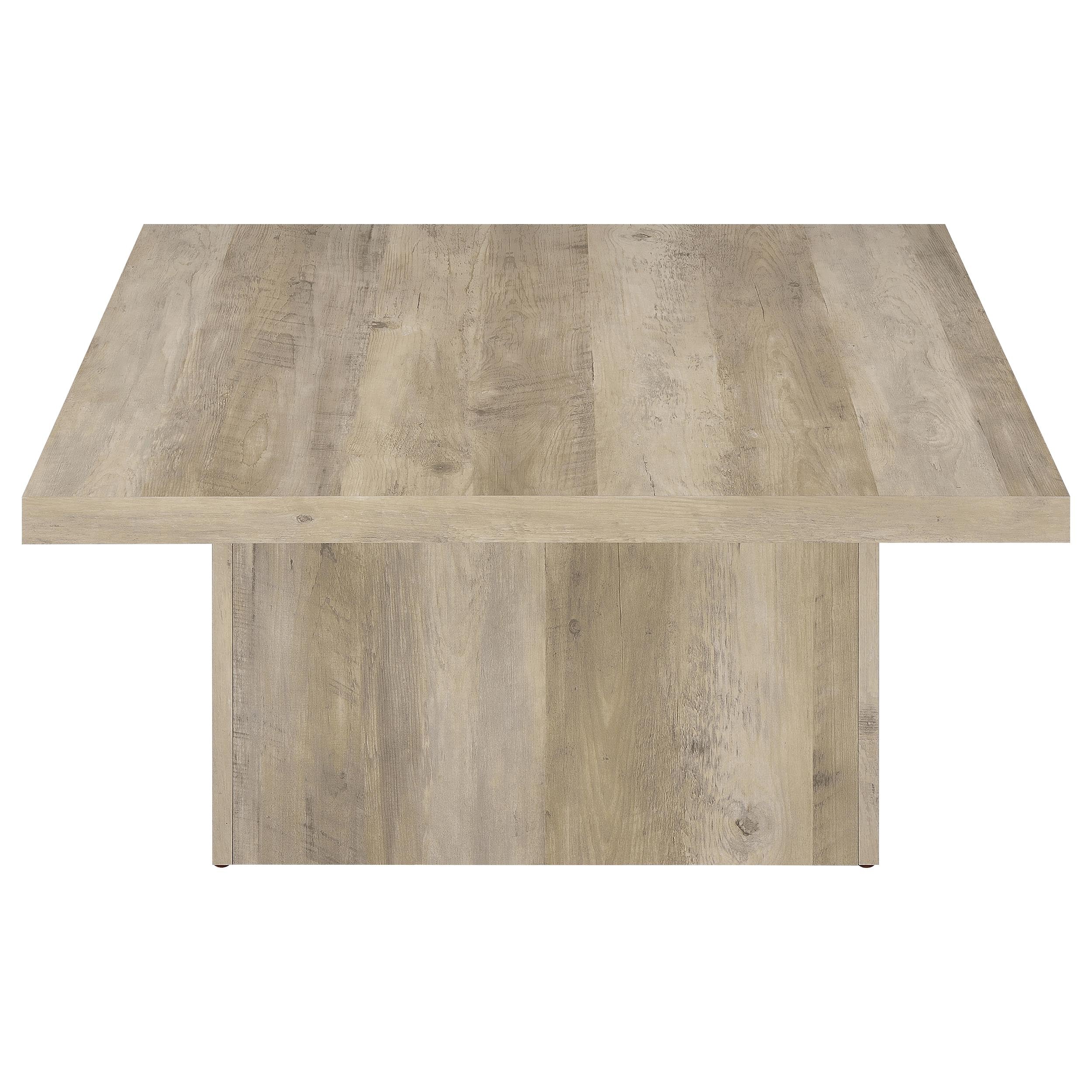 Devar Square Engineered Wood Coffee Table Distressed Pine