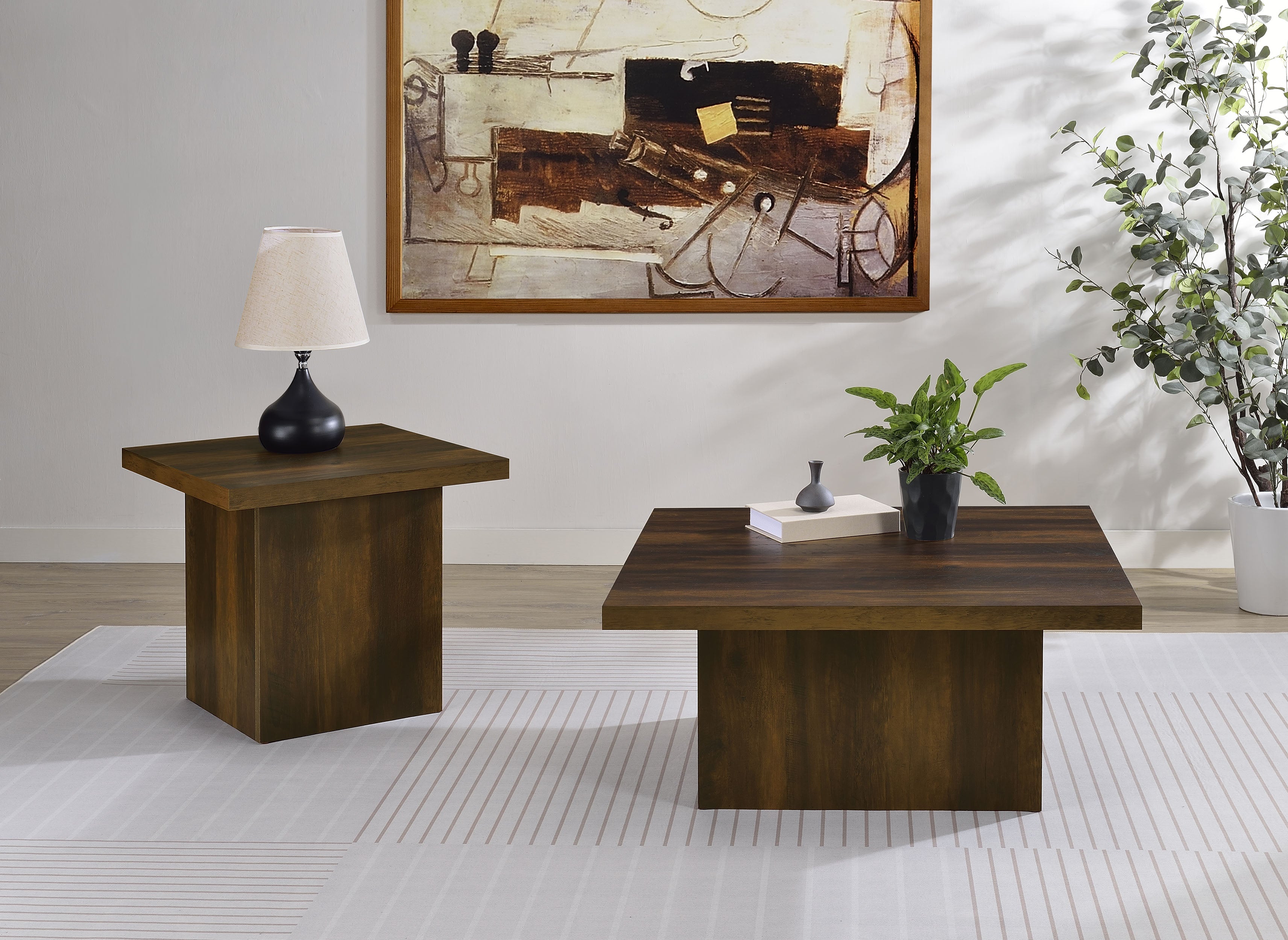 Devar Square Engineered Wood End Table