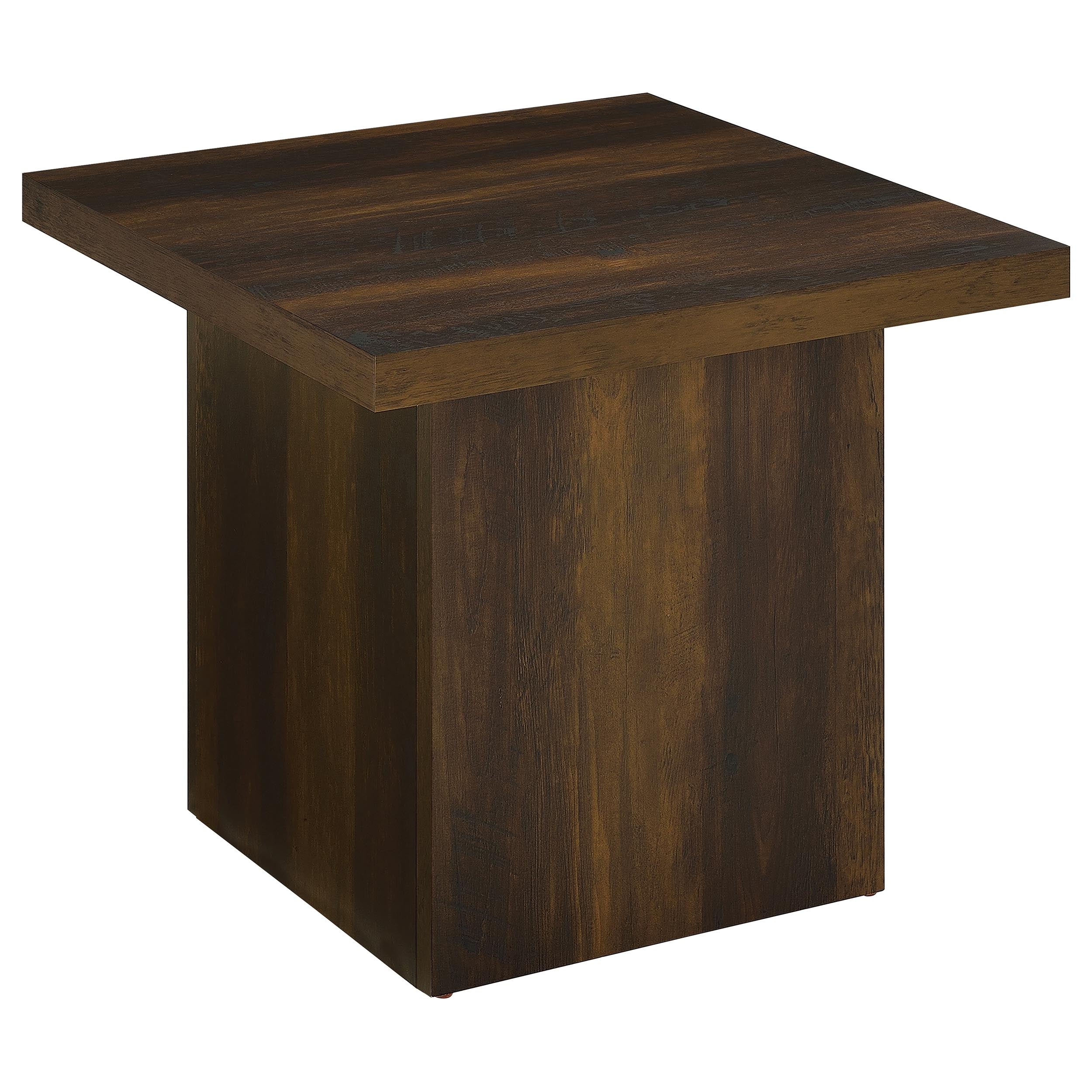 Devar Square Coffee and End Table Set Dark Pine