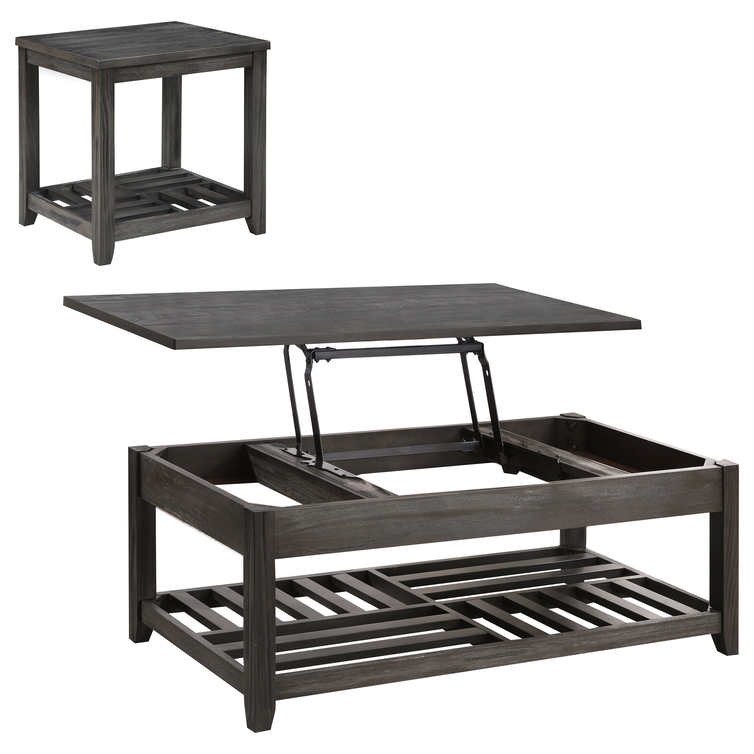 Cliffview  Lift Top Coffee and End Table Set Grey