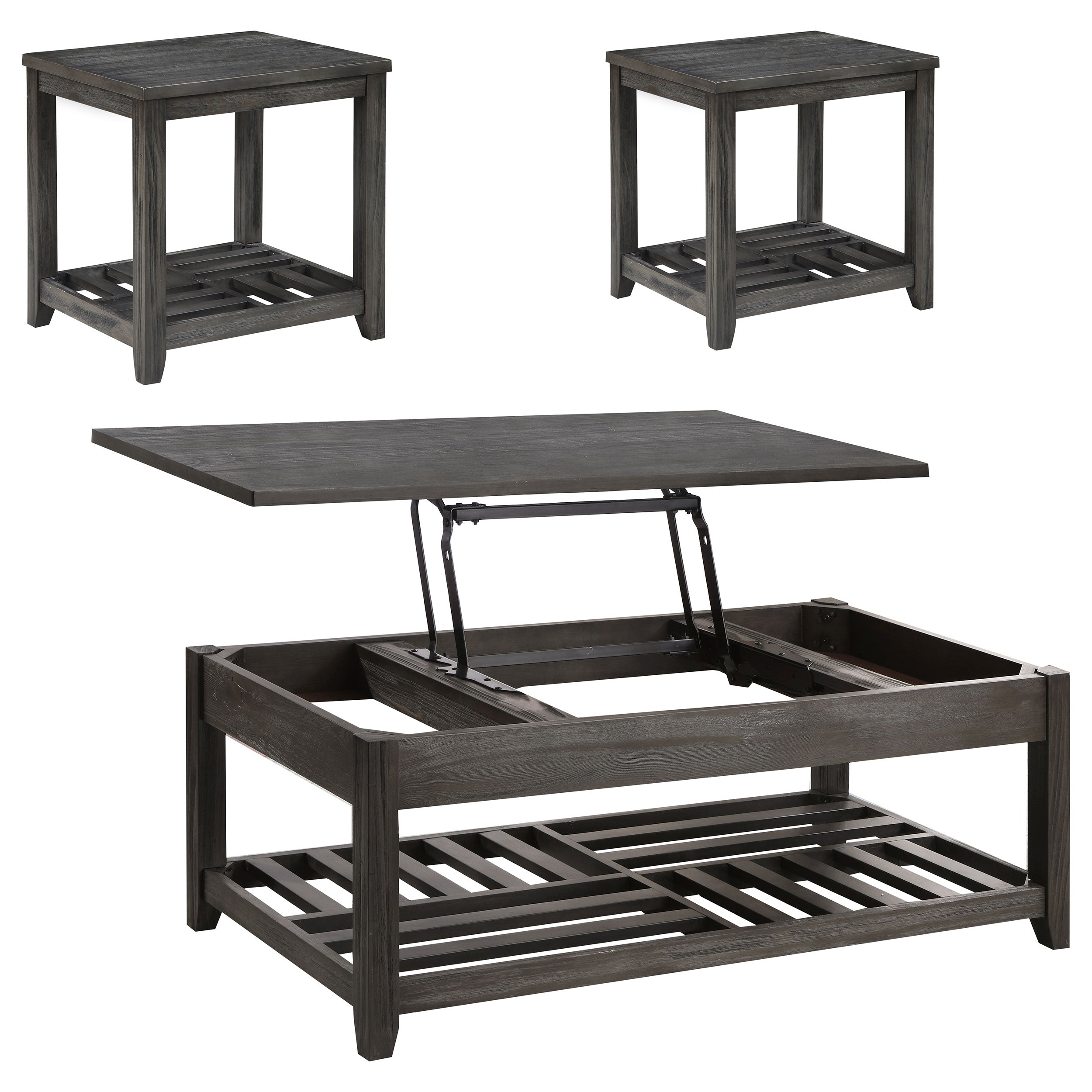 Cliffview  Lift Top Coffee and End Table Set Grey