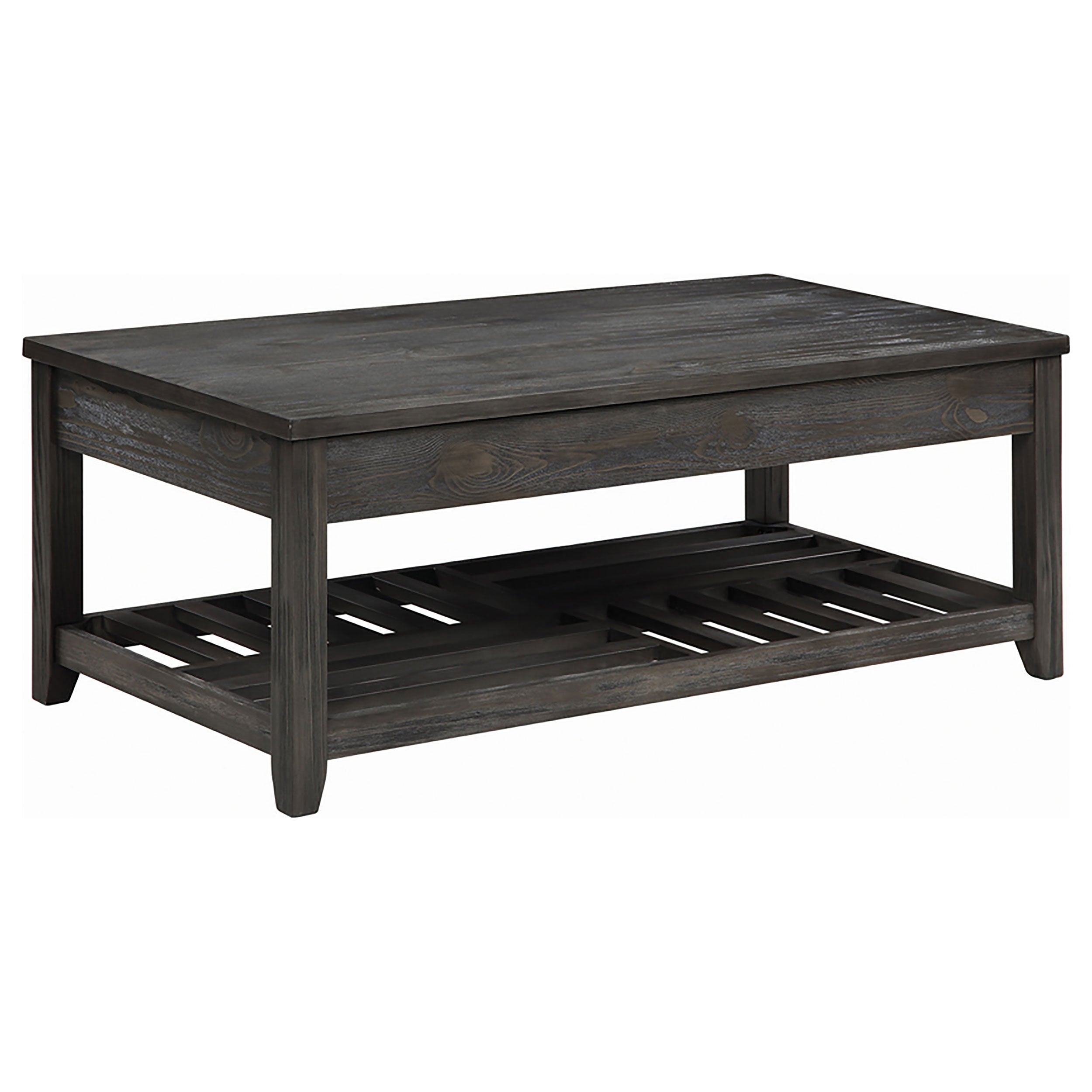 Cliffview Lift Top Coffee Table with Storage Cavities Grey