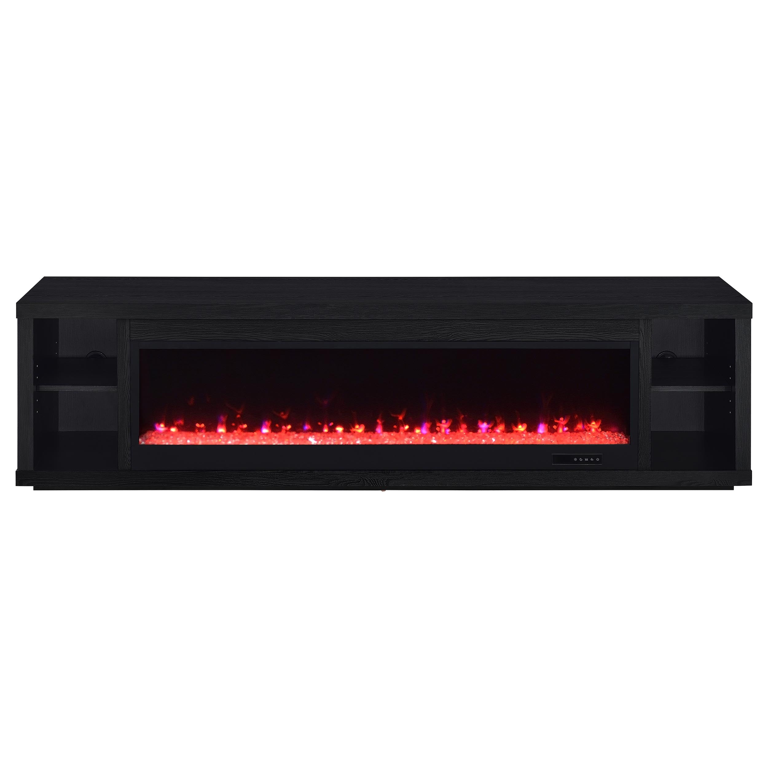 Deiter 79-inch TV Stand Fireplace Media Console Black