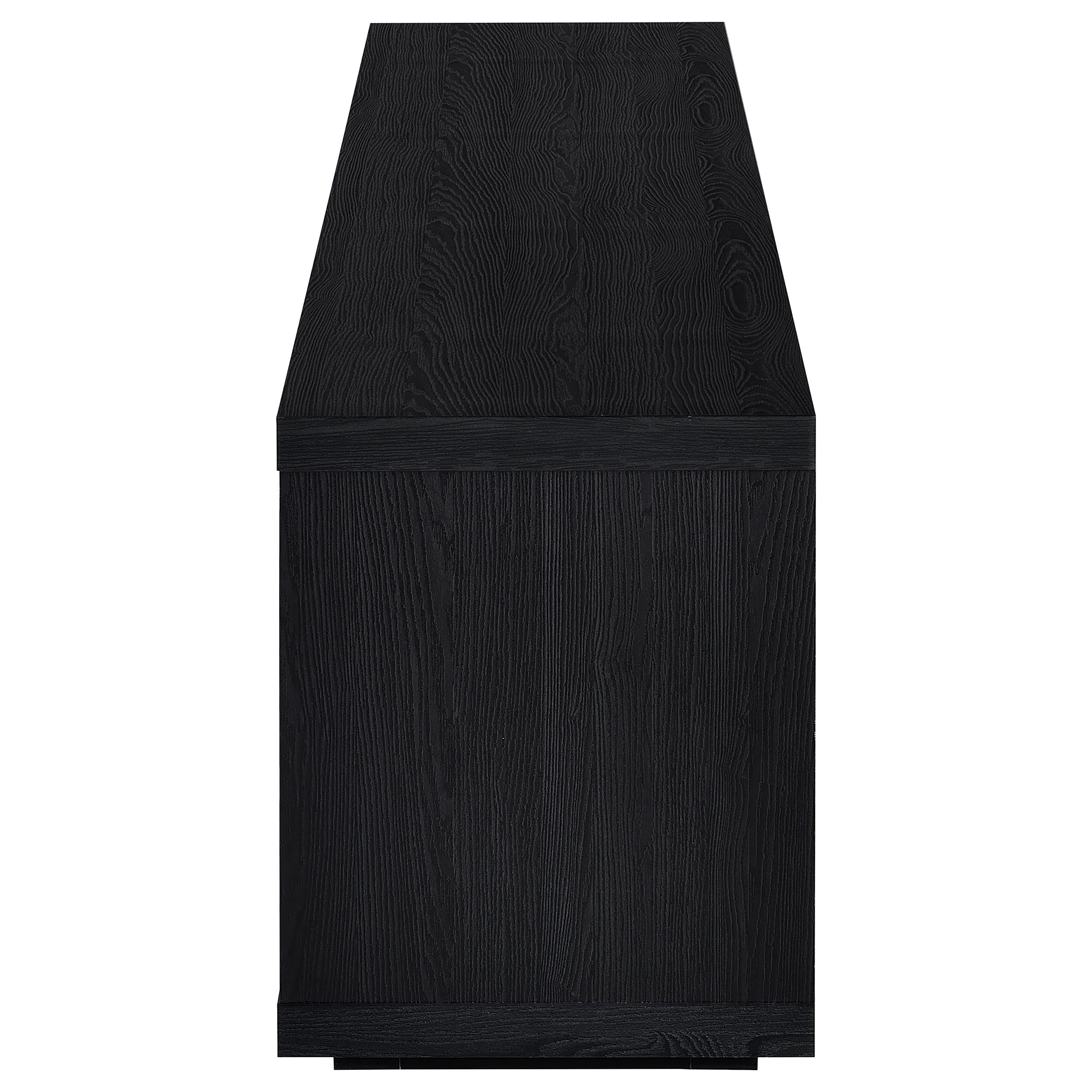 Deiter 79-inch TV Stand Fireplace Media Console Black