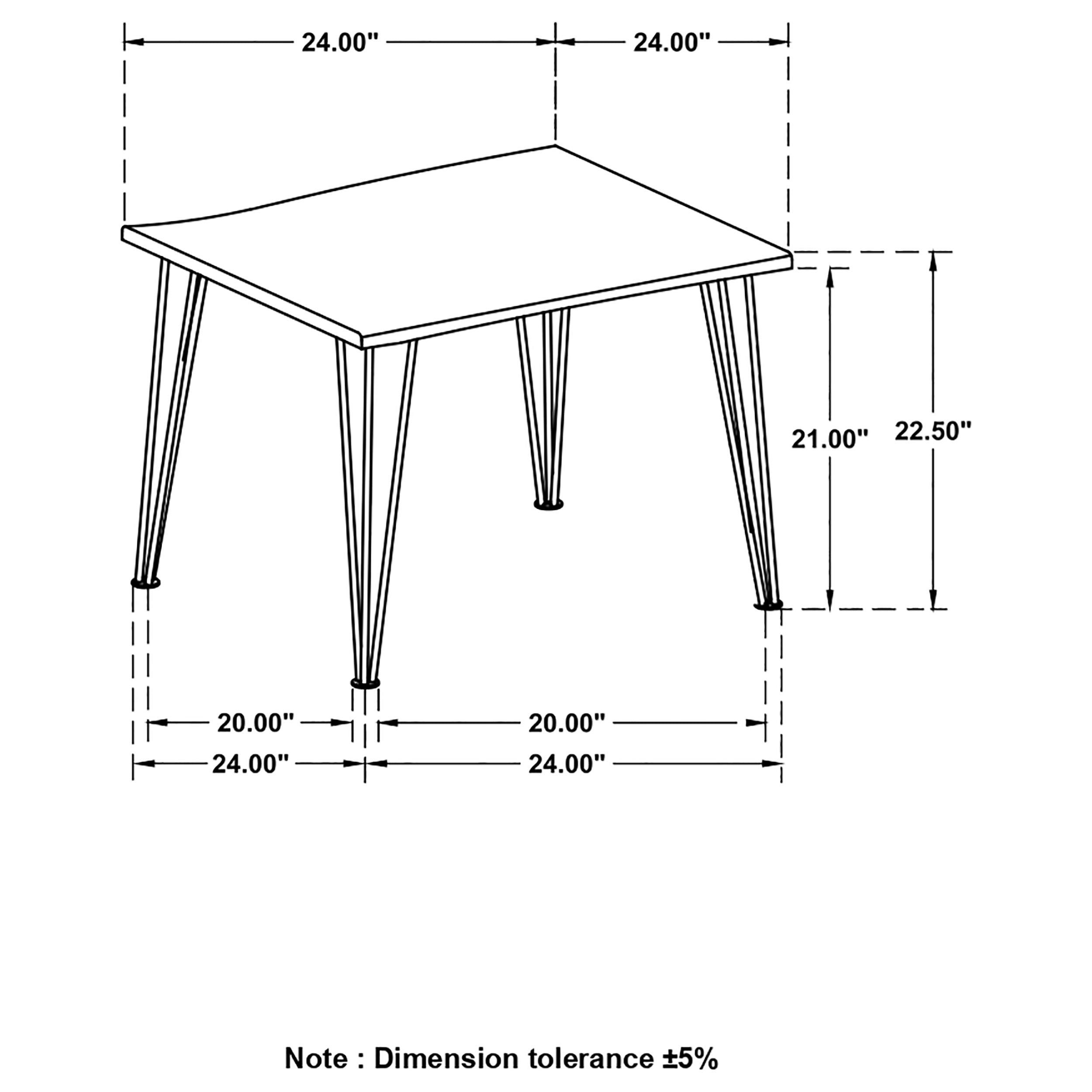 Zander End Table with Hairpin Leg Natural and Matte Black