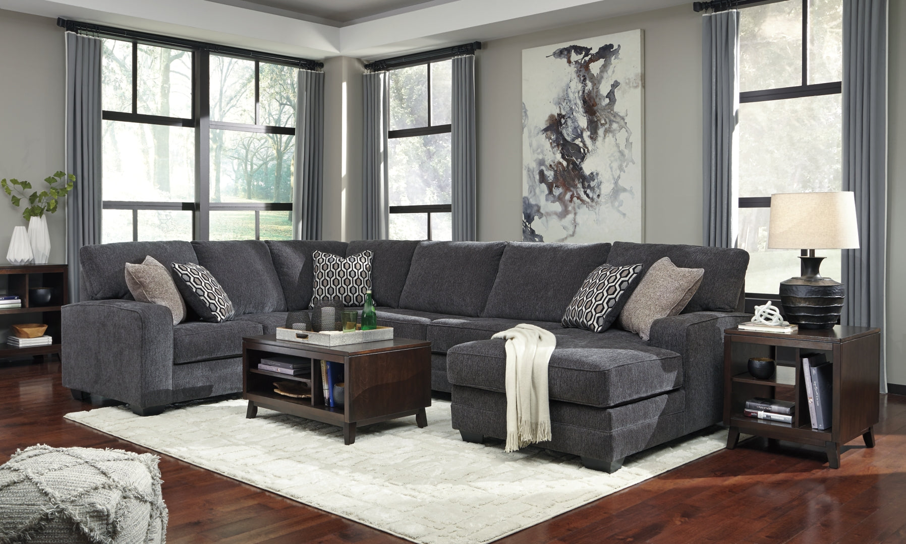 Tracling 3-Piece Sectional with Ottoman