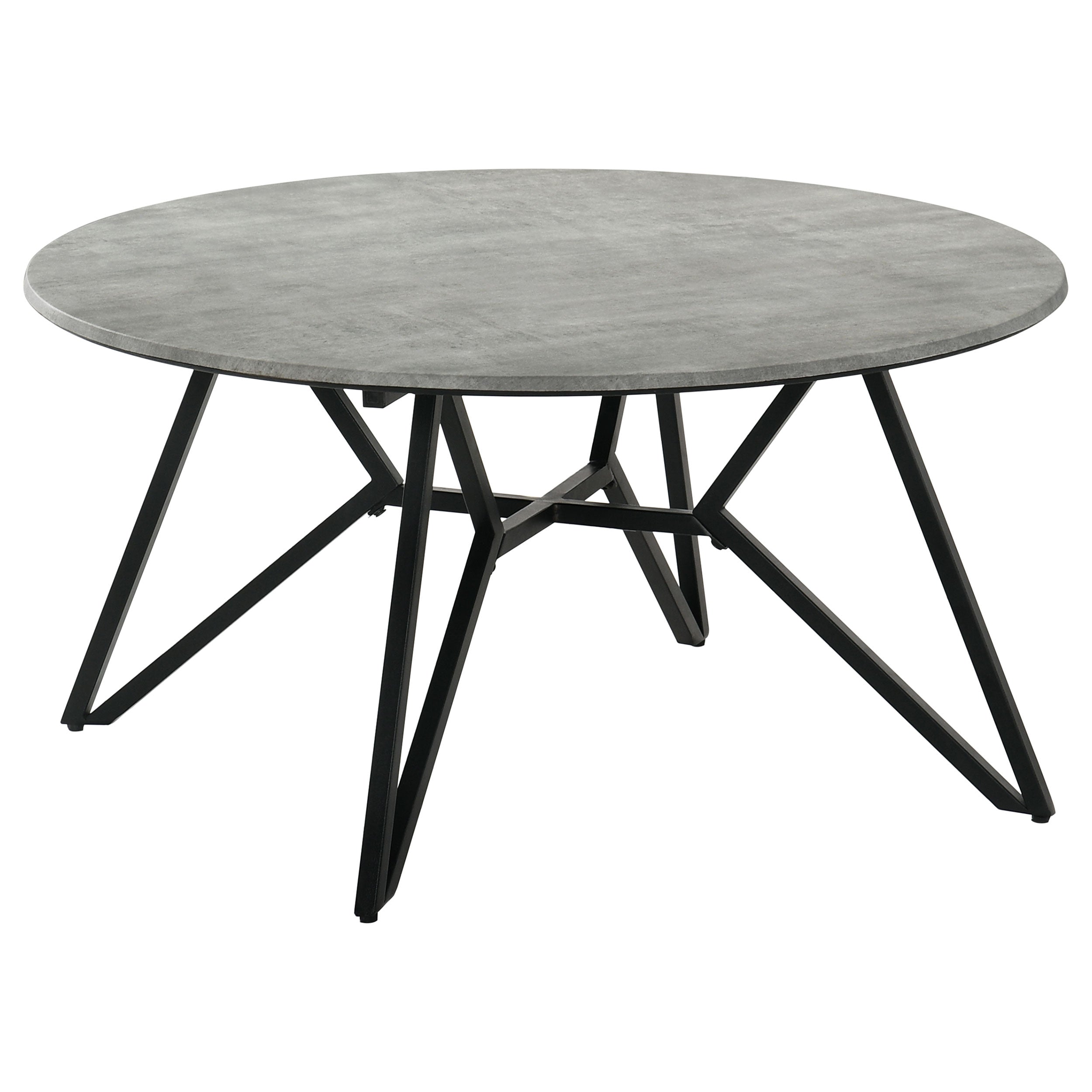 Hadi  Round SmartTop Coffee and End Table Set Cement