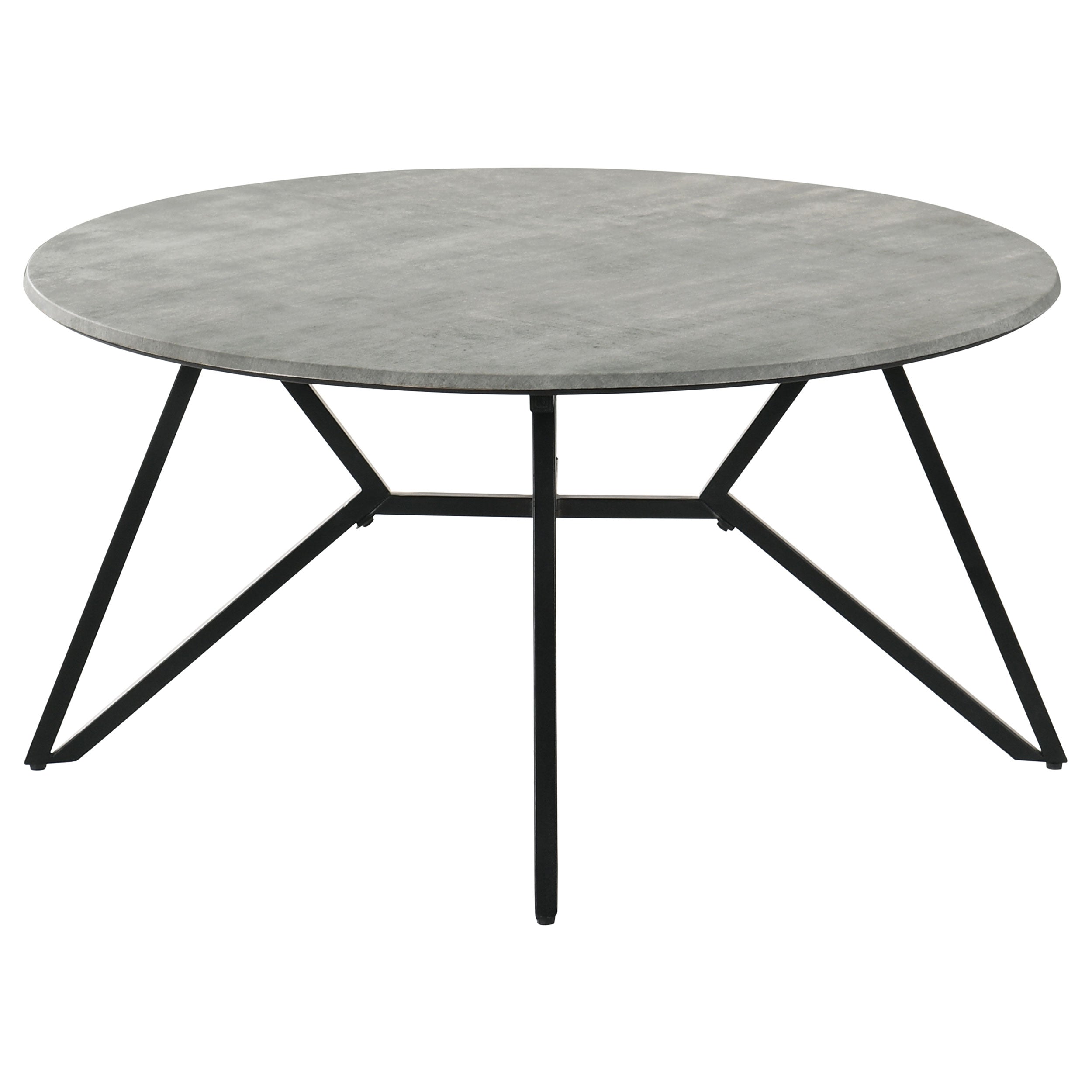 Hadi  Round SmartTop Coffee and End Table Set Cement