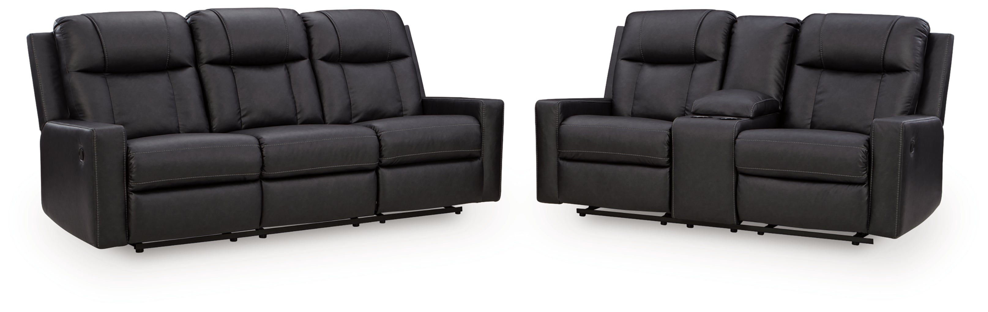 Mackmenville Reclining Sofa and Reclining Loveseat with Console Living Room Set