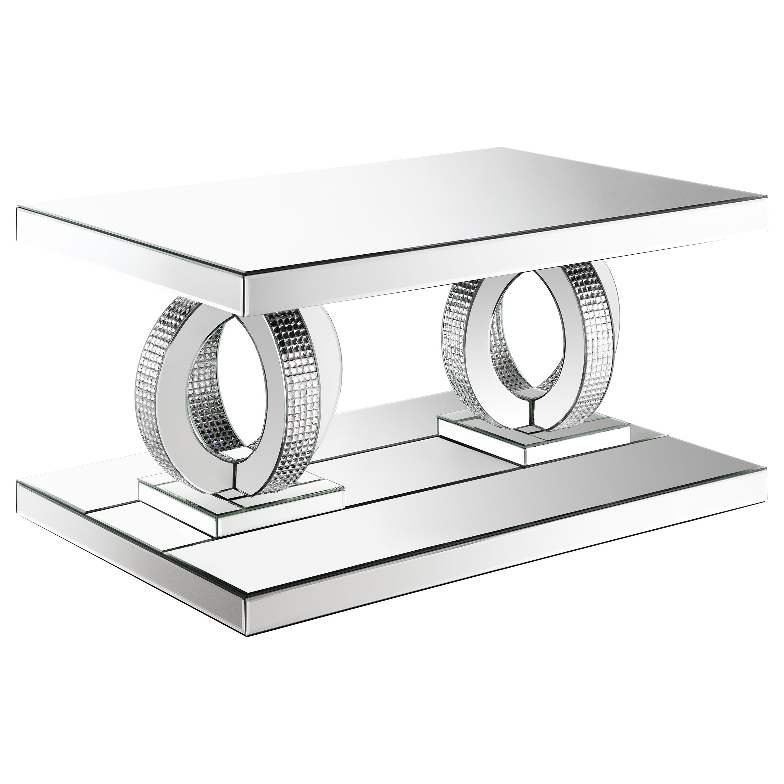 Breena Mirrored Coffee and End Table Set