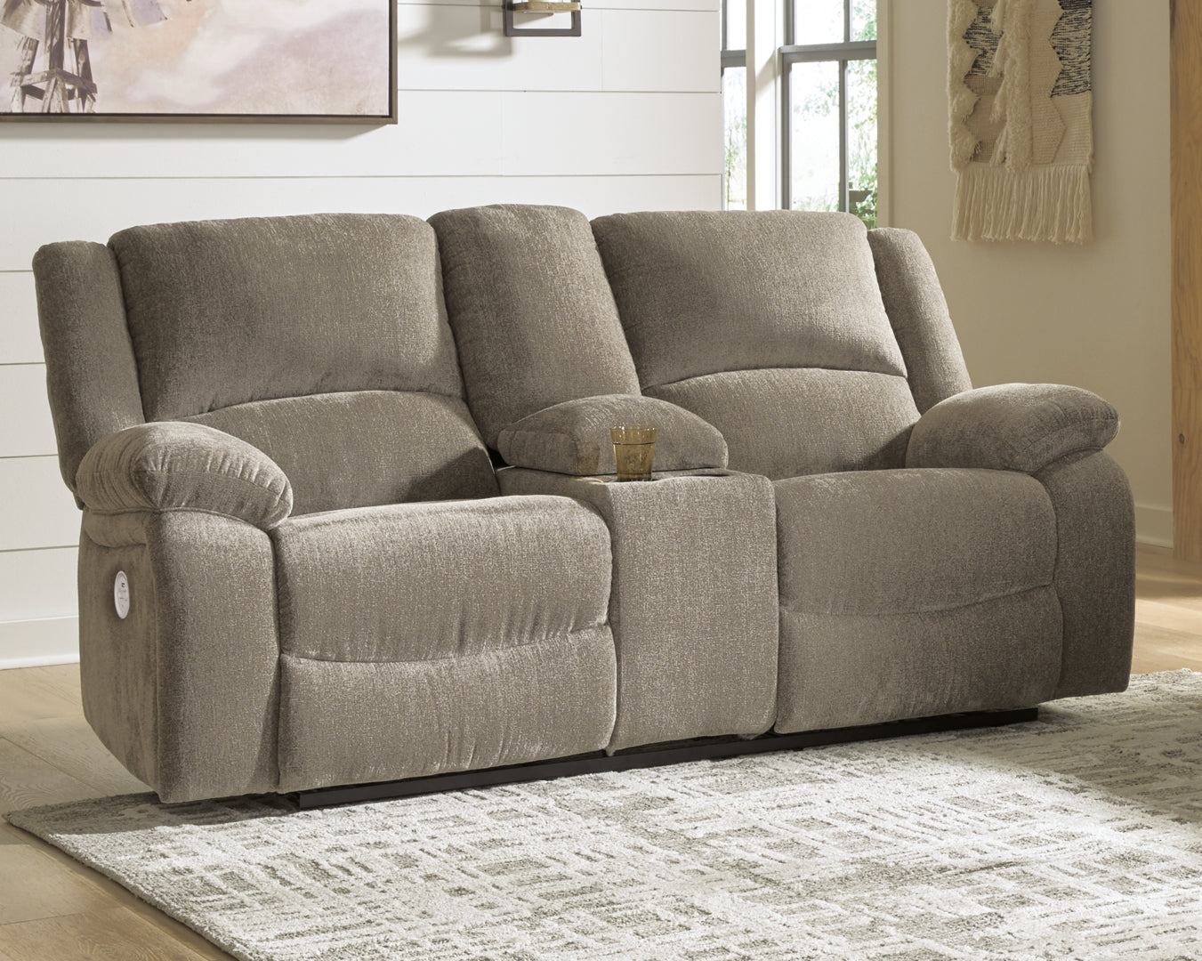 Draycoll DBL Rec Loveseat w/Console