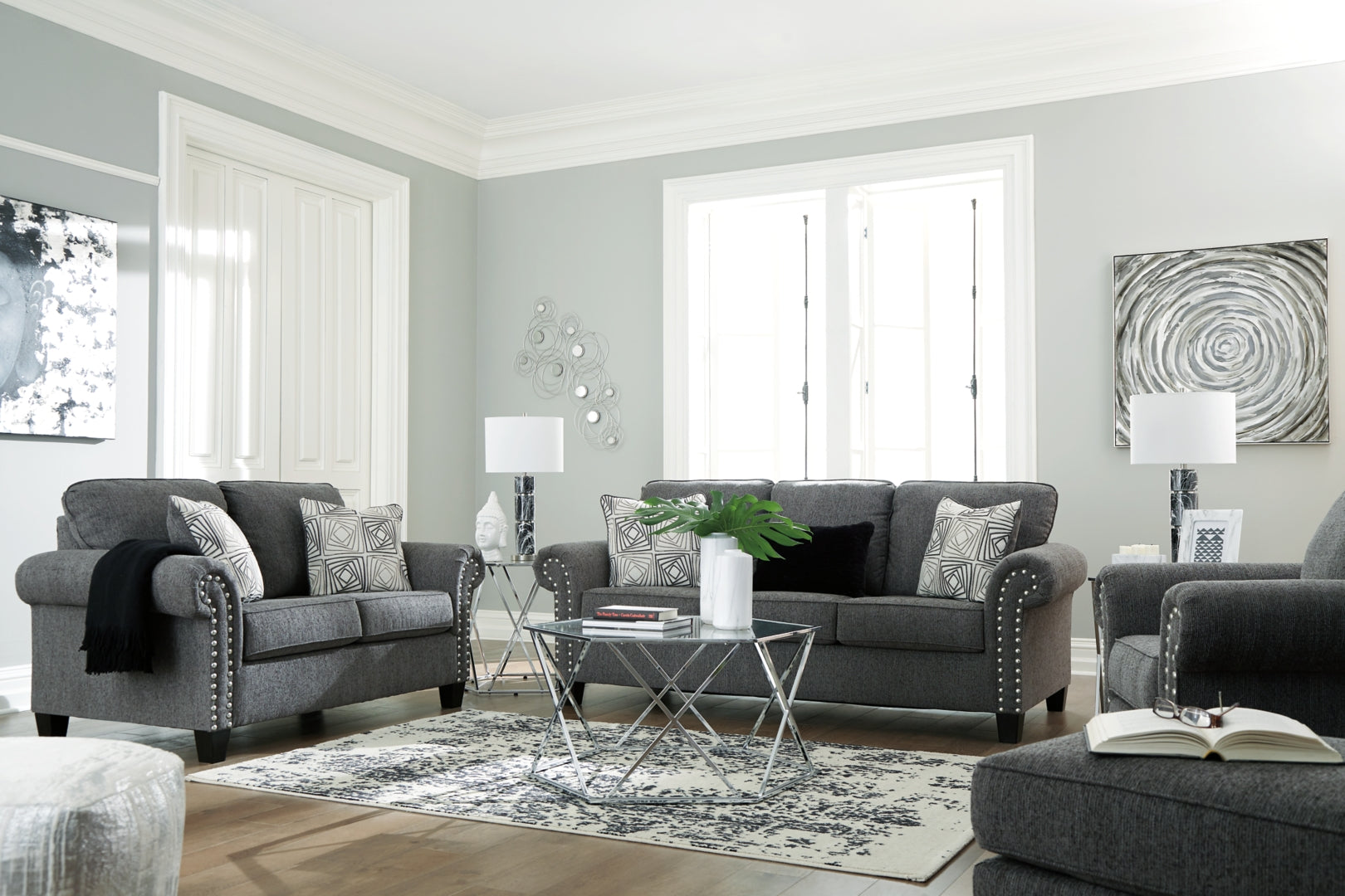 Agleno Sofa, Loveseat, Chair and Ottoman