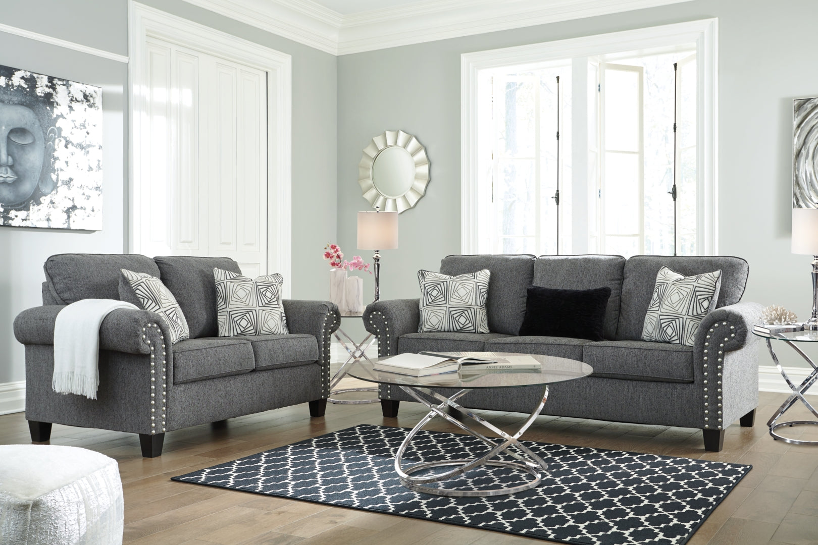 Agleno Sofa, Loveseat, Chair and Ottoman