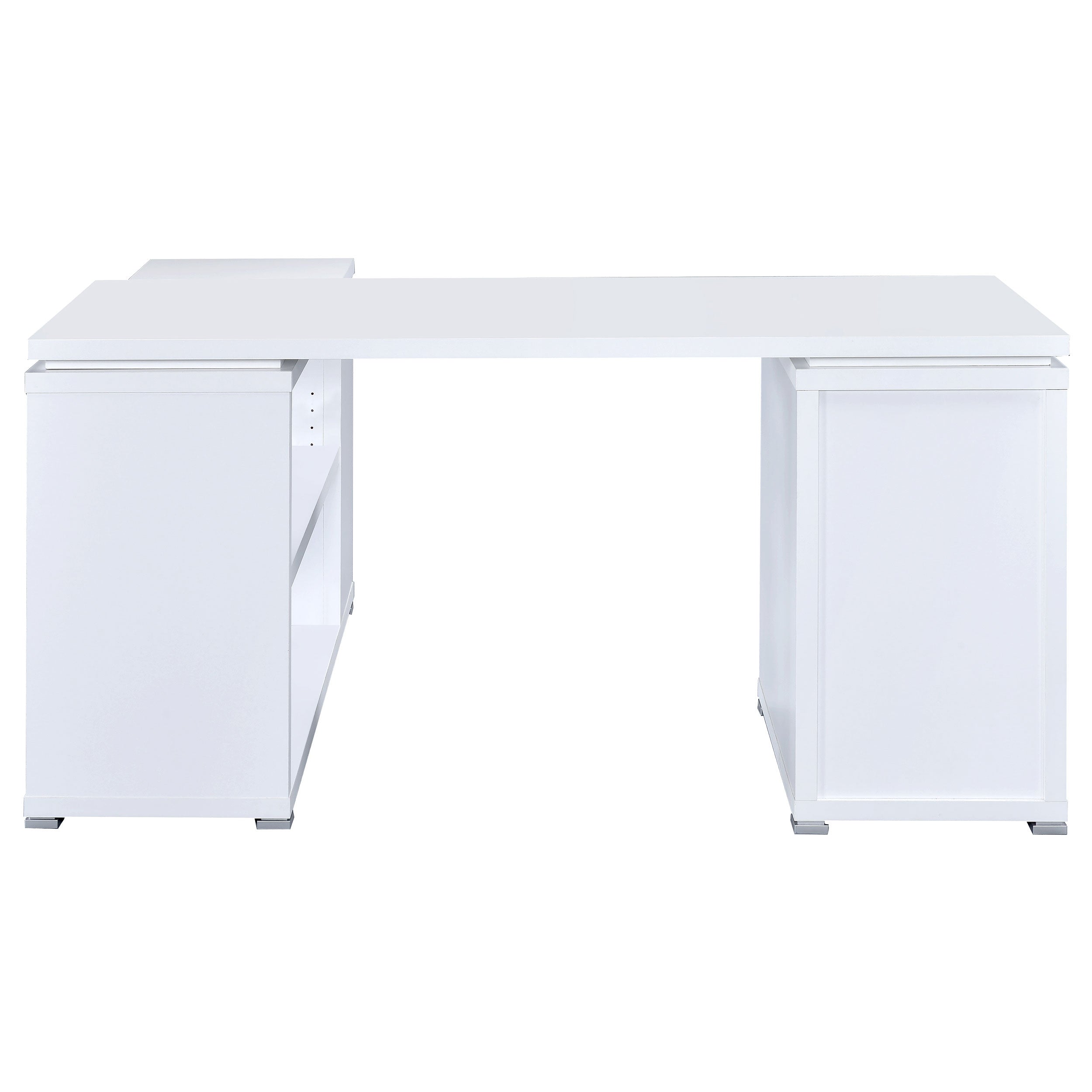 Yvette L-shape Office Desk White