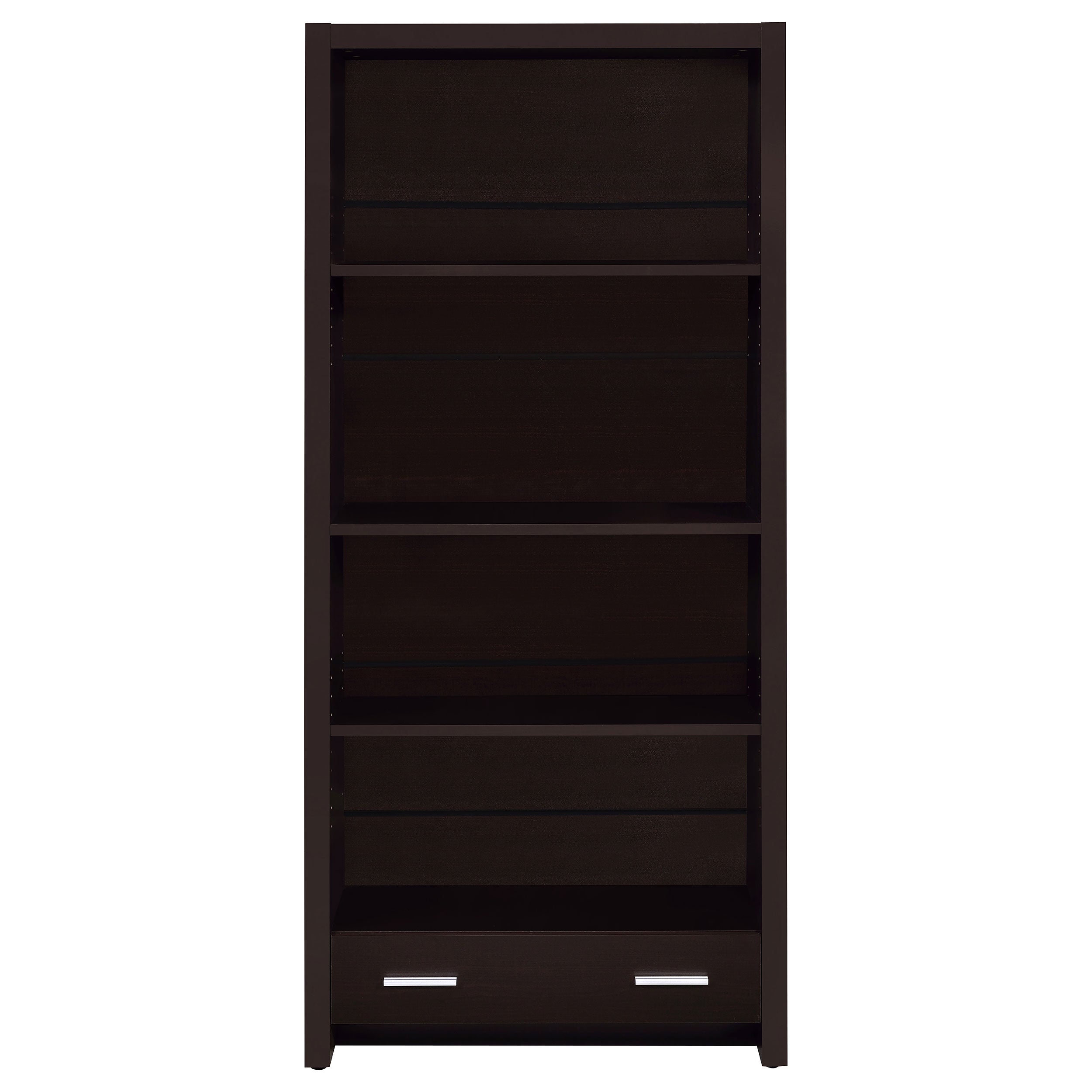 Skylar 5-shelf Bookcase with Storage Drawer Cappuccino