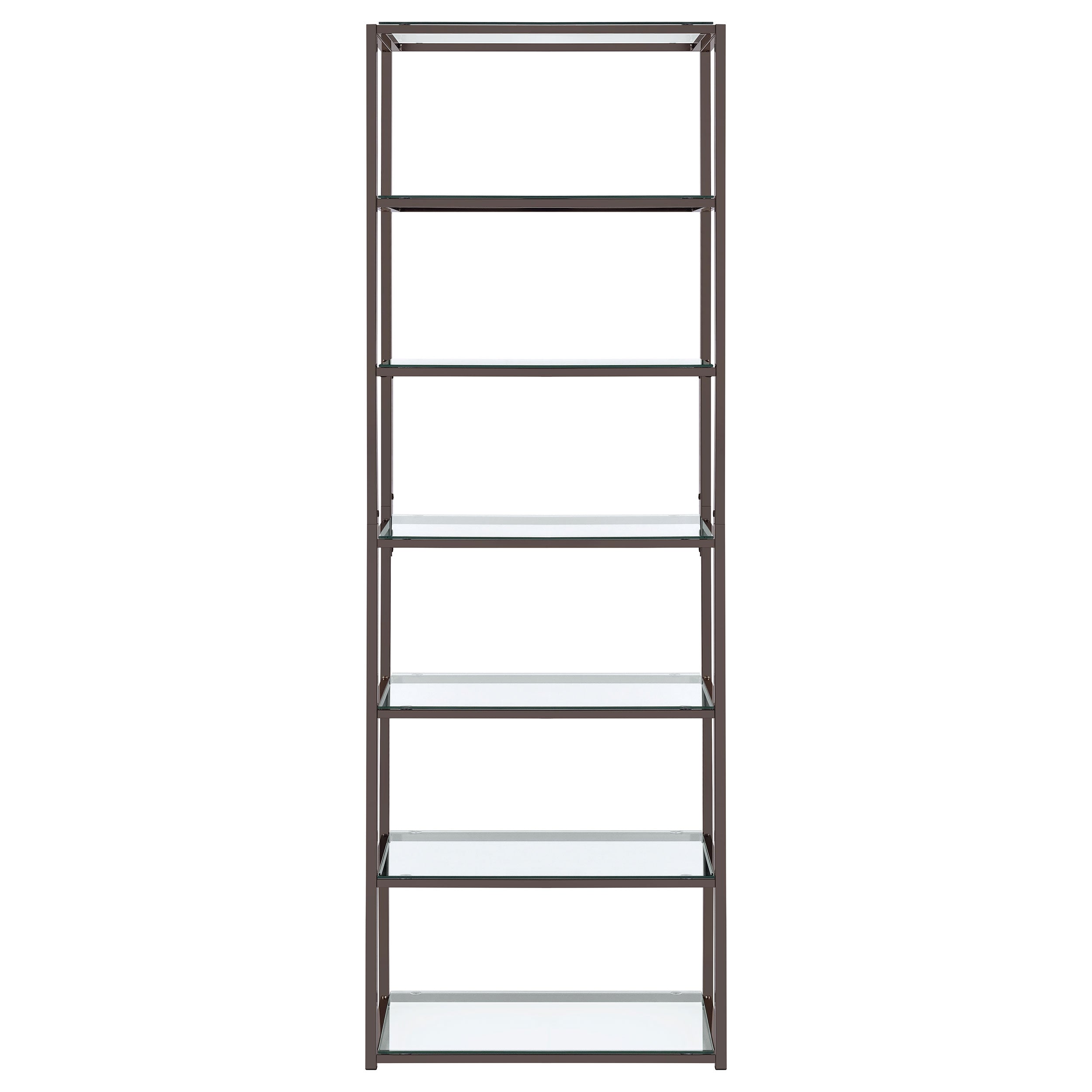 Kate 6-shelf Bookcase Black Nickel