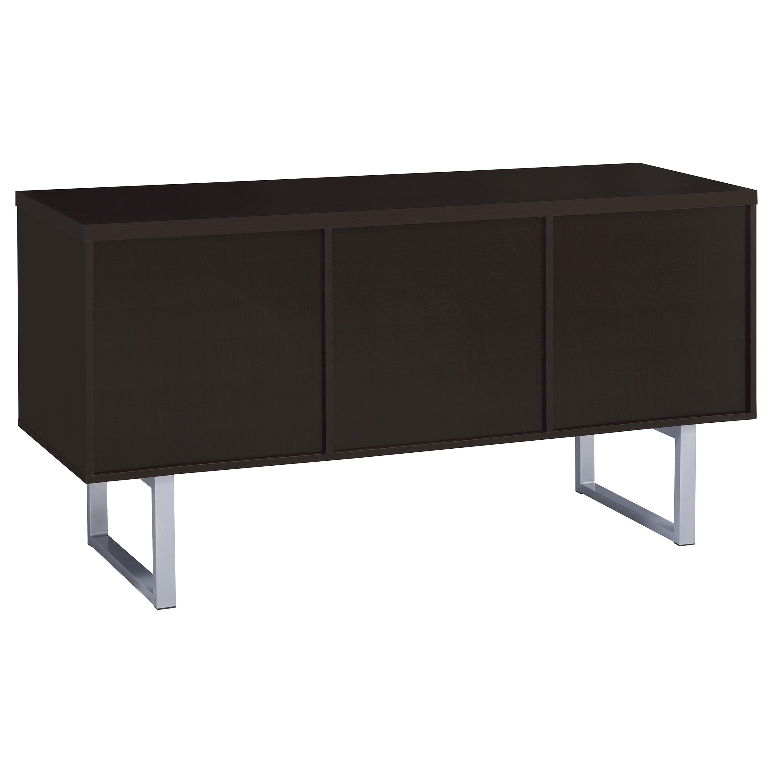 Lawtey 5-drawer Credenza with Adjustable Shelf Cappuccino