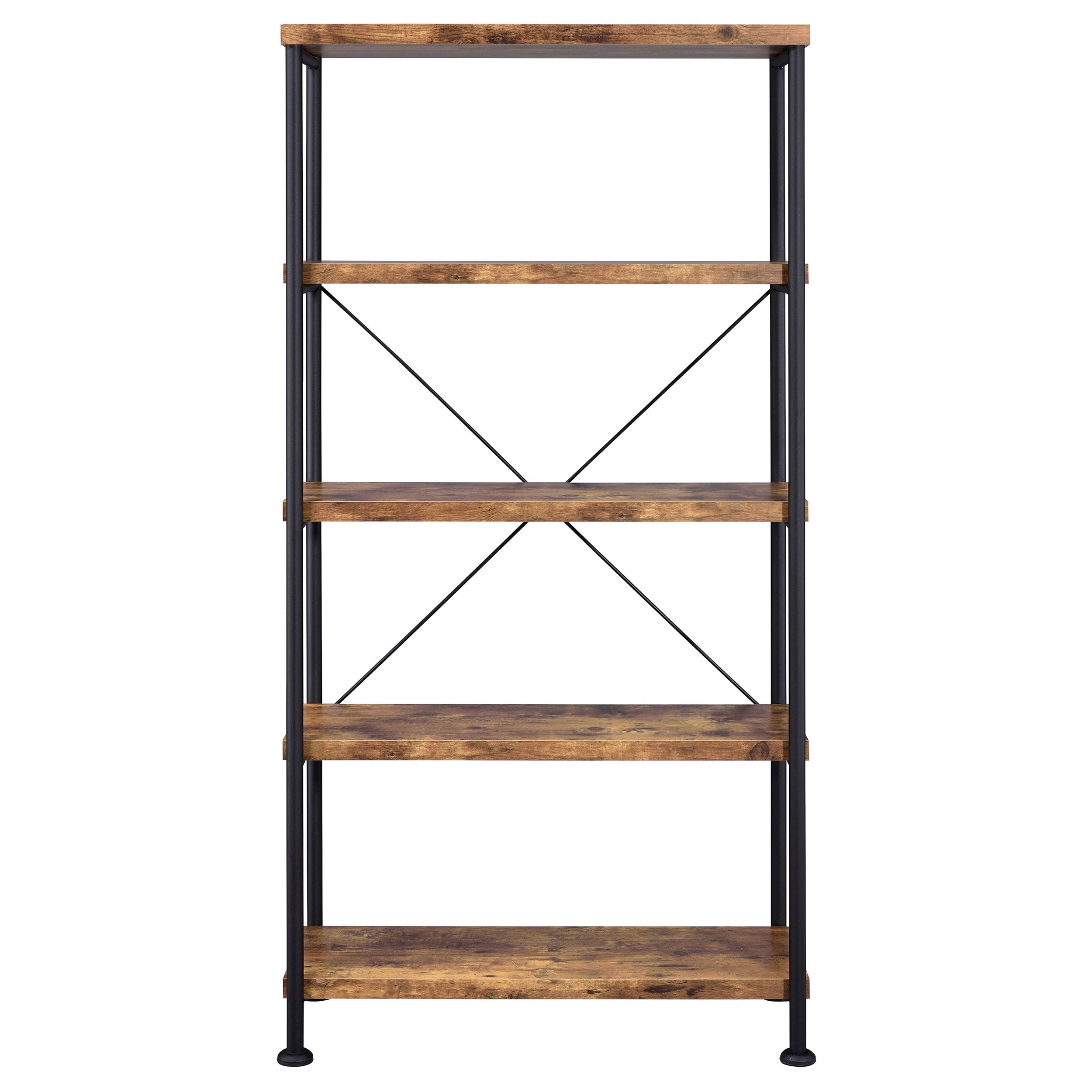 Analiese 4-shelf Bookcase Antique Nutmeg