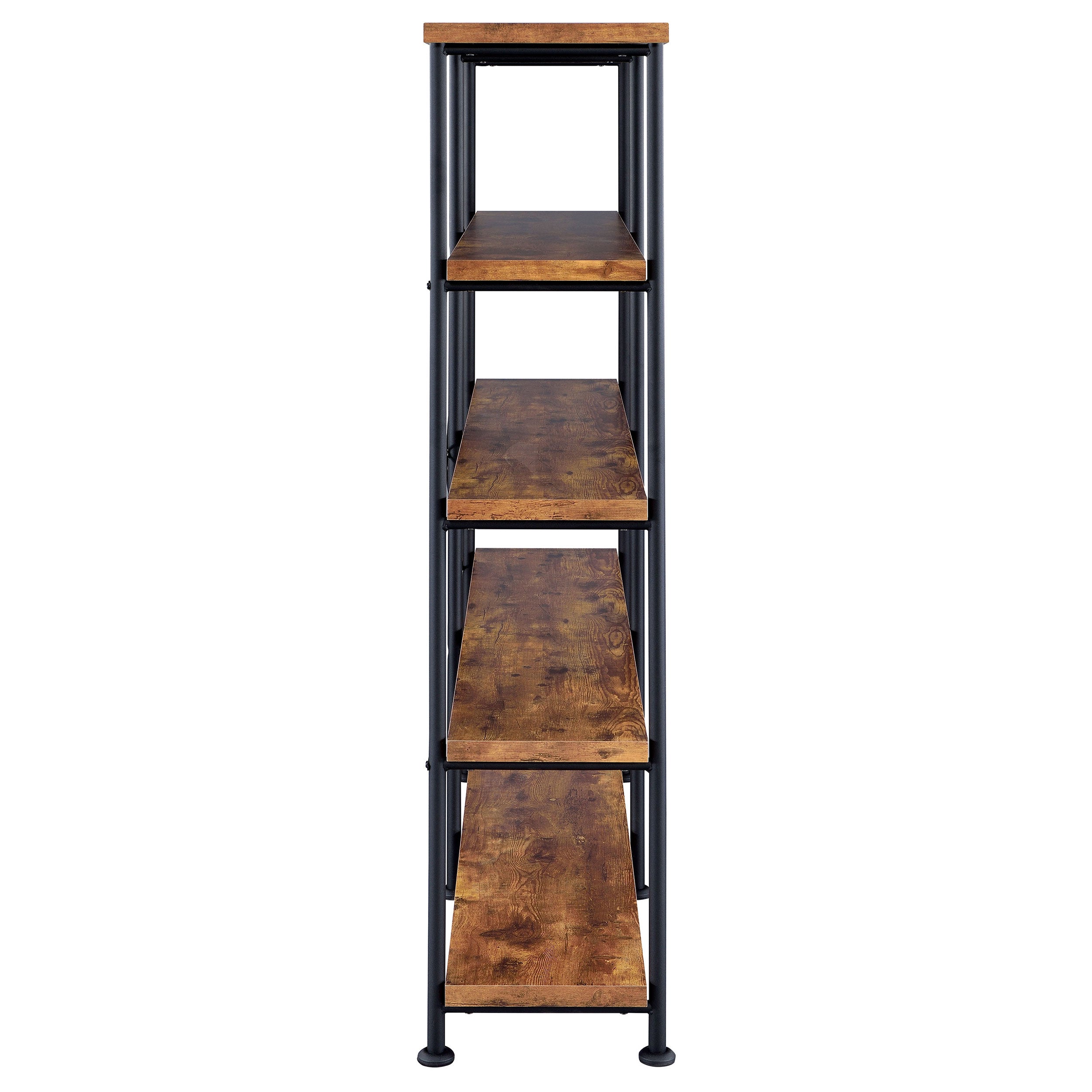 Analiese 4-shelf Open Bookcase Antique Nutmeg