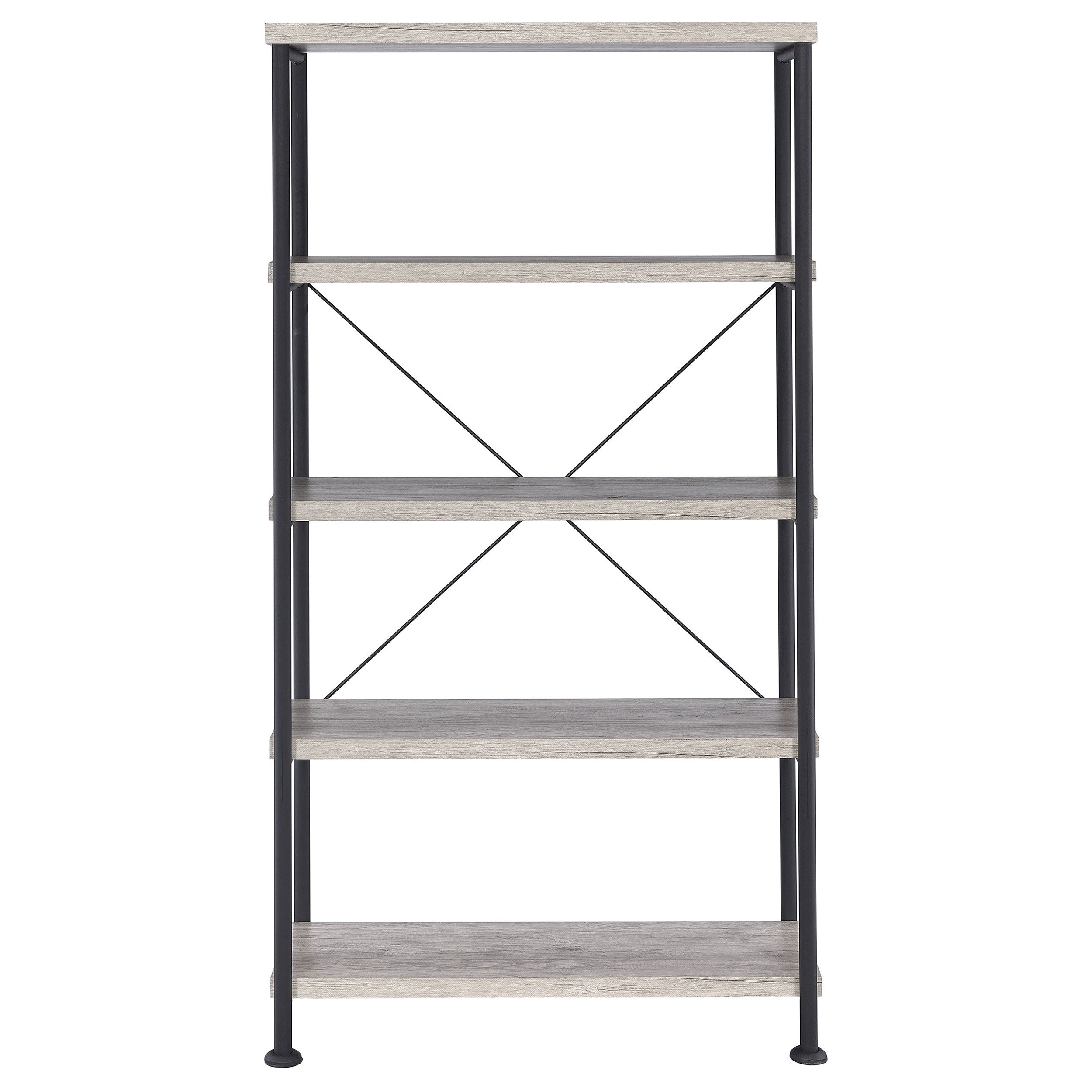 Analiese 4-shelf Bookcase Grey Driftwood