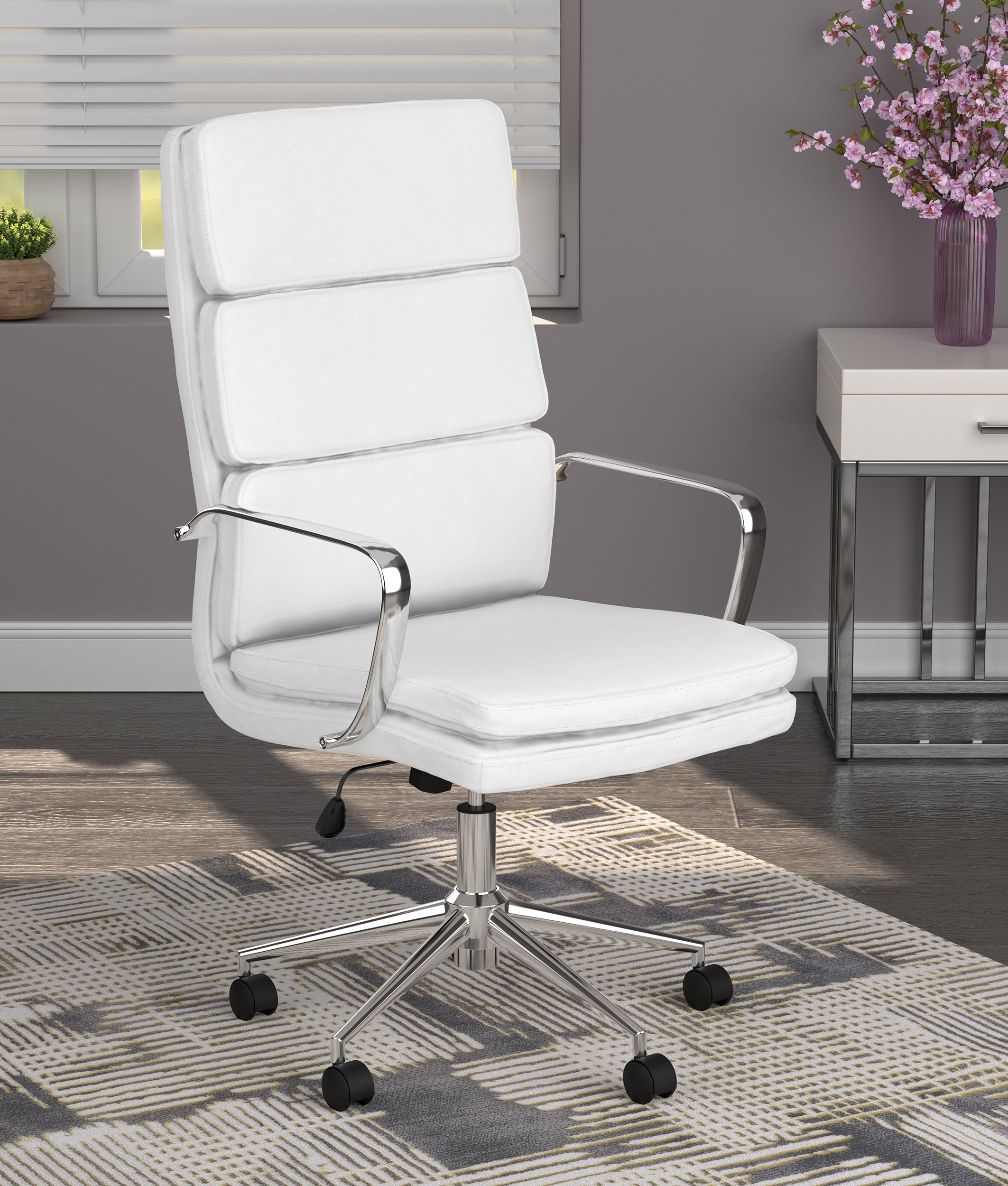 Ximena Upholstered Adjustable High Back Office Chair
