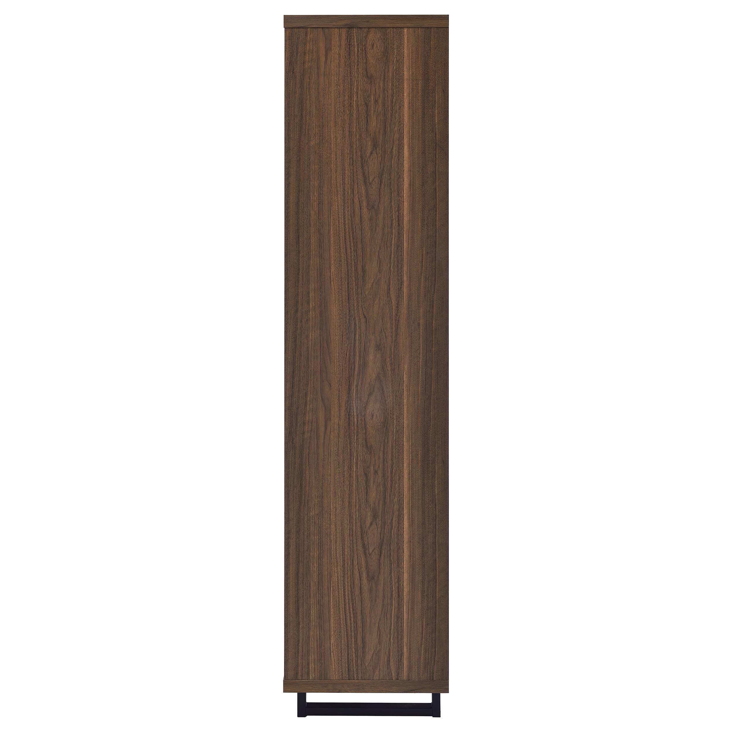 Maddox 71-inch 3-shelf Cabinet Bookcase Walnut